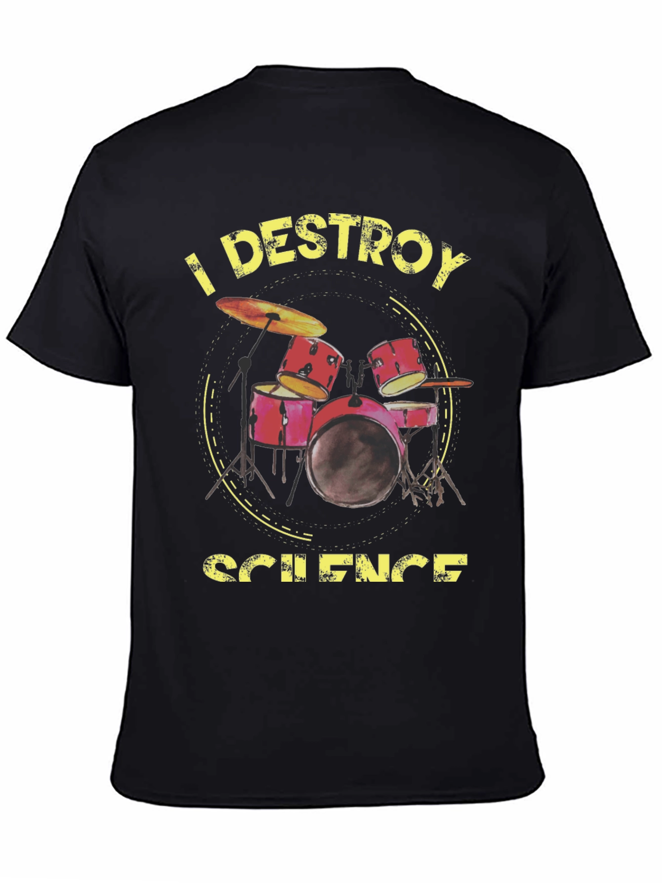 I Destroy Science Drummer Black T-Shirt