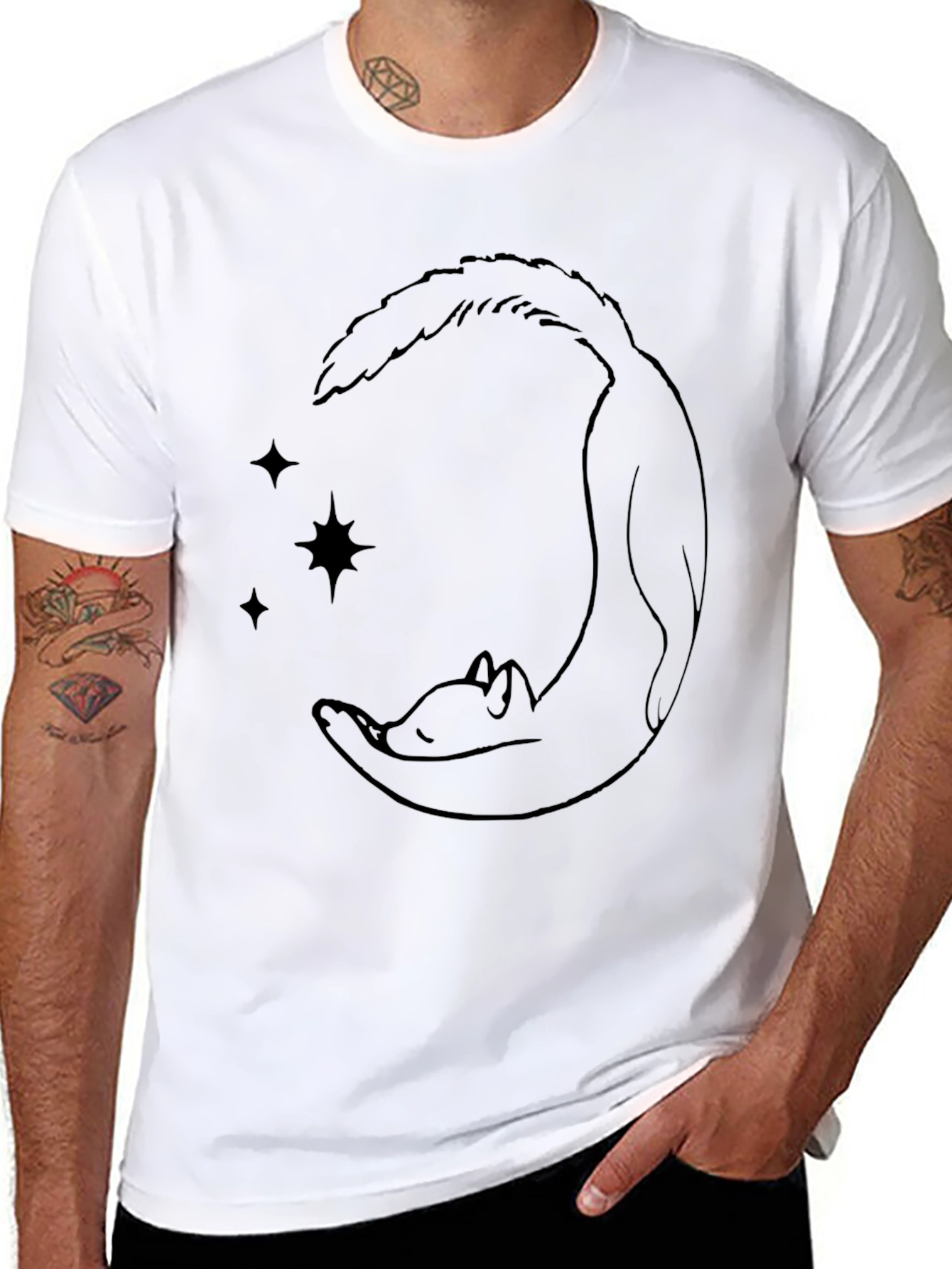Fox Moon Graphic Tee - Unisex Soft Style
