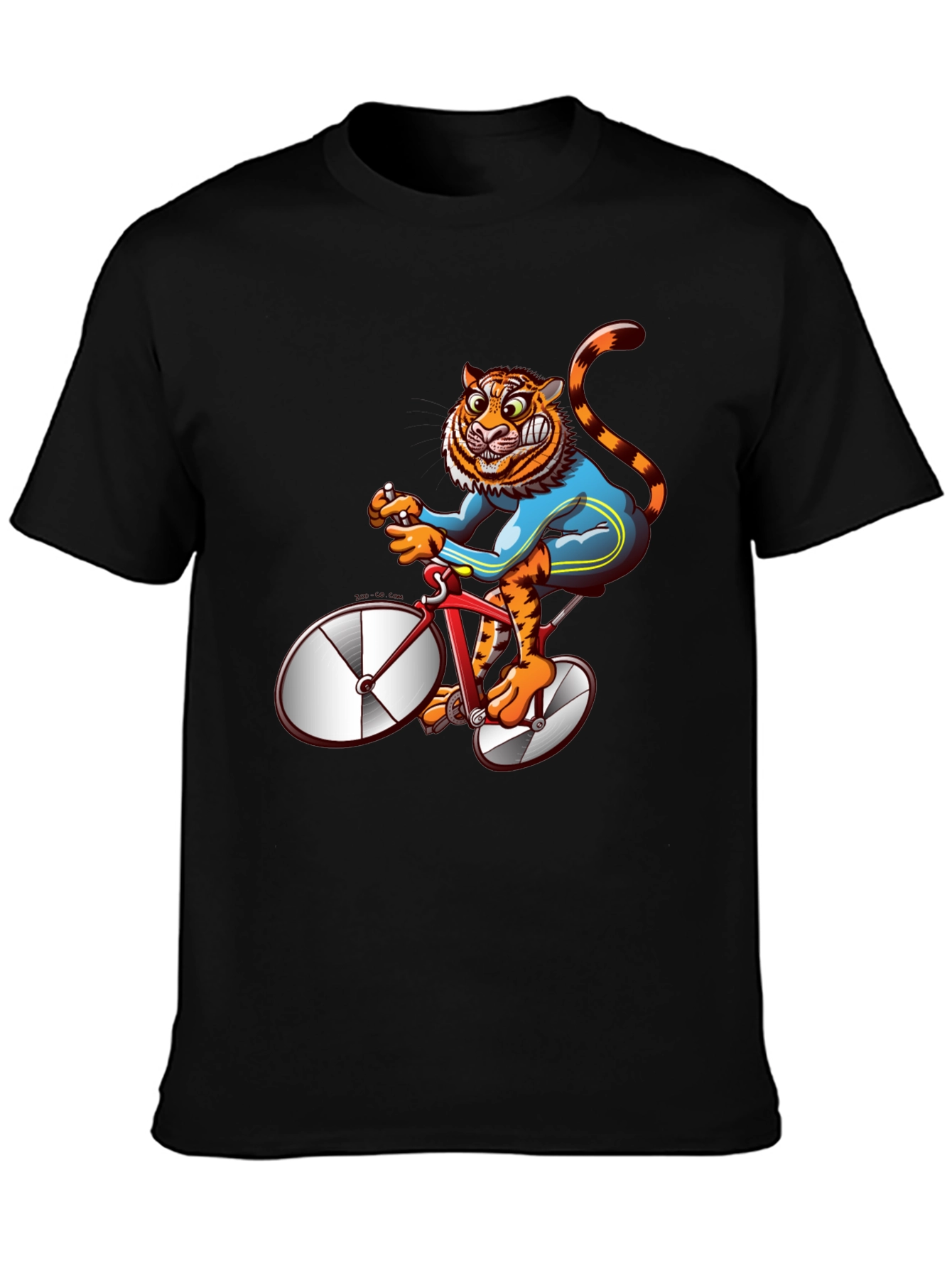 Tiger Riding Bike Graphic Tee