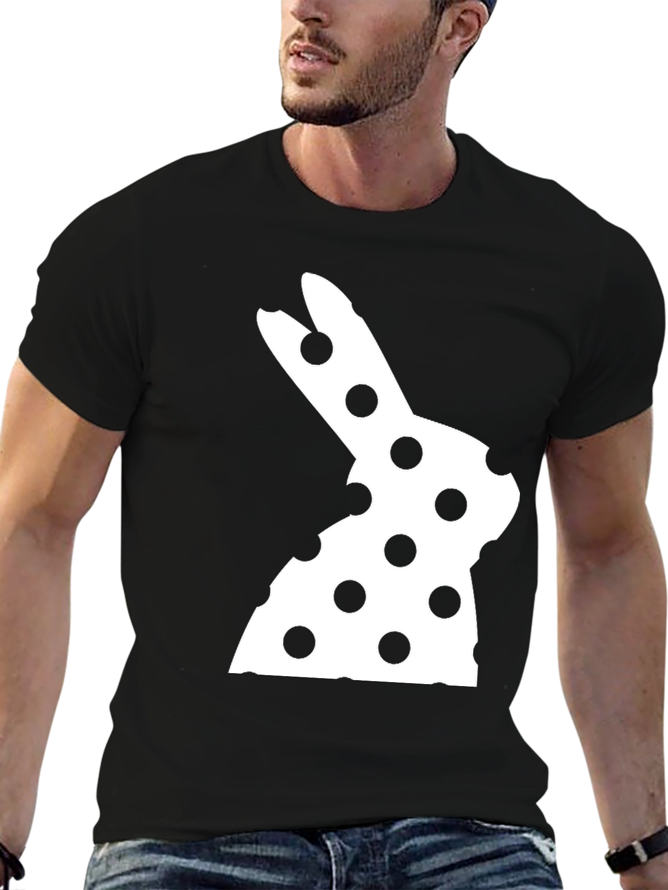 Easter Bunny Polka Dot T-Shirt - Fun Holiday Apparel