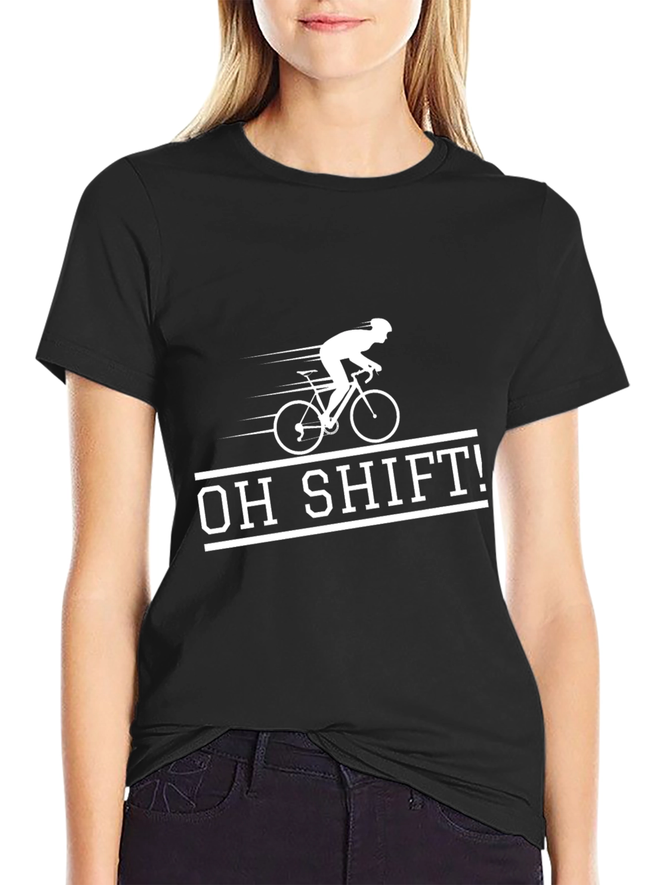 Funny Cycling T-Shirt - Oh Shift! Design