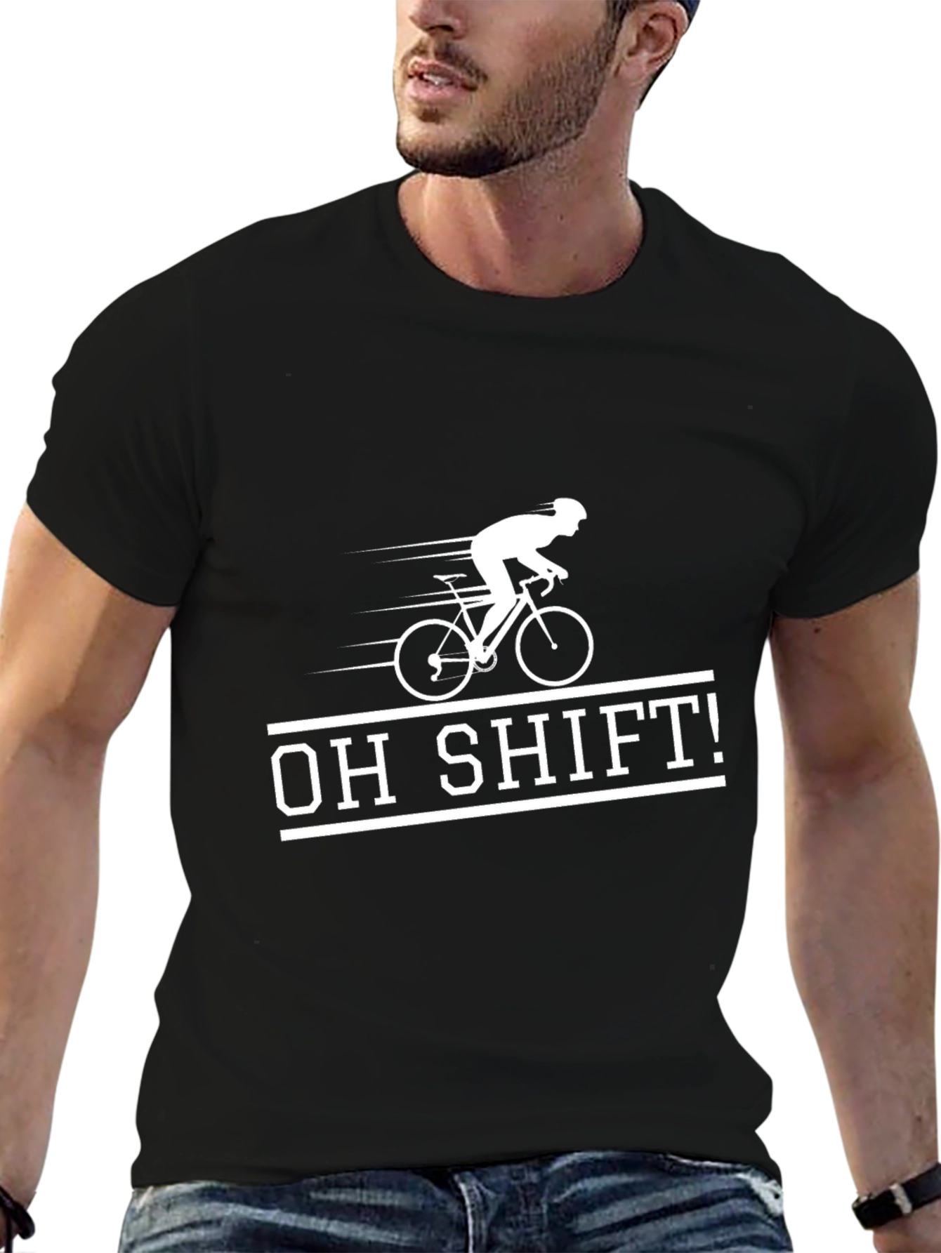Funny Cycling T-Shirt - Oh Shift! Design