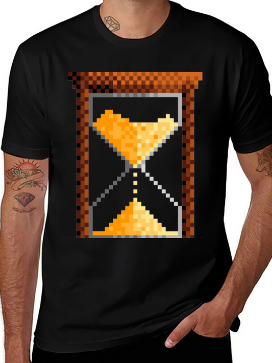 Pixel Art Hourglass T-Shirt - Retro Gaming Style