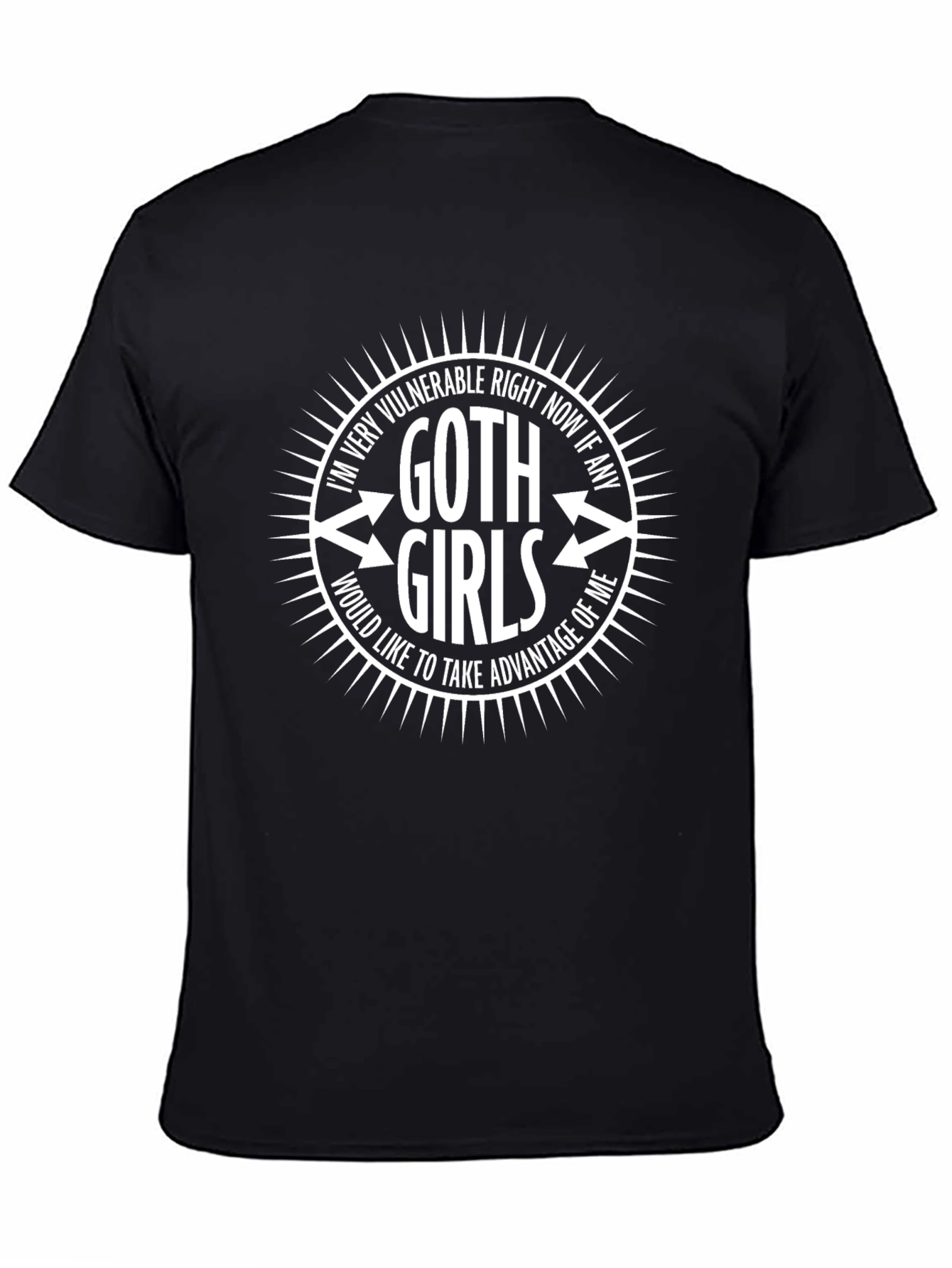 Vulnerable Goth Girls Graphic Tee - Black
