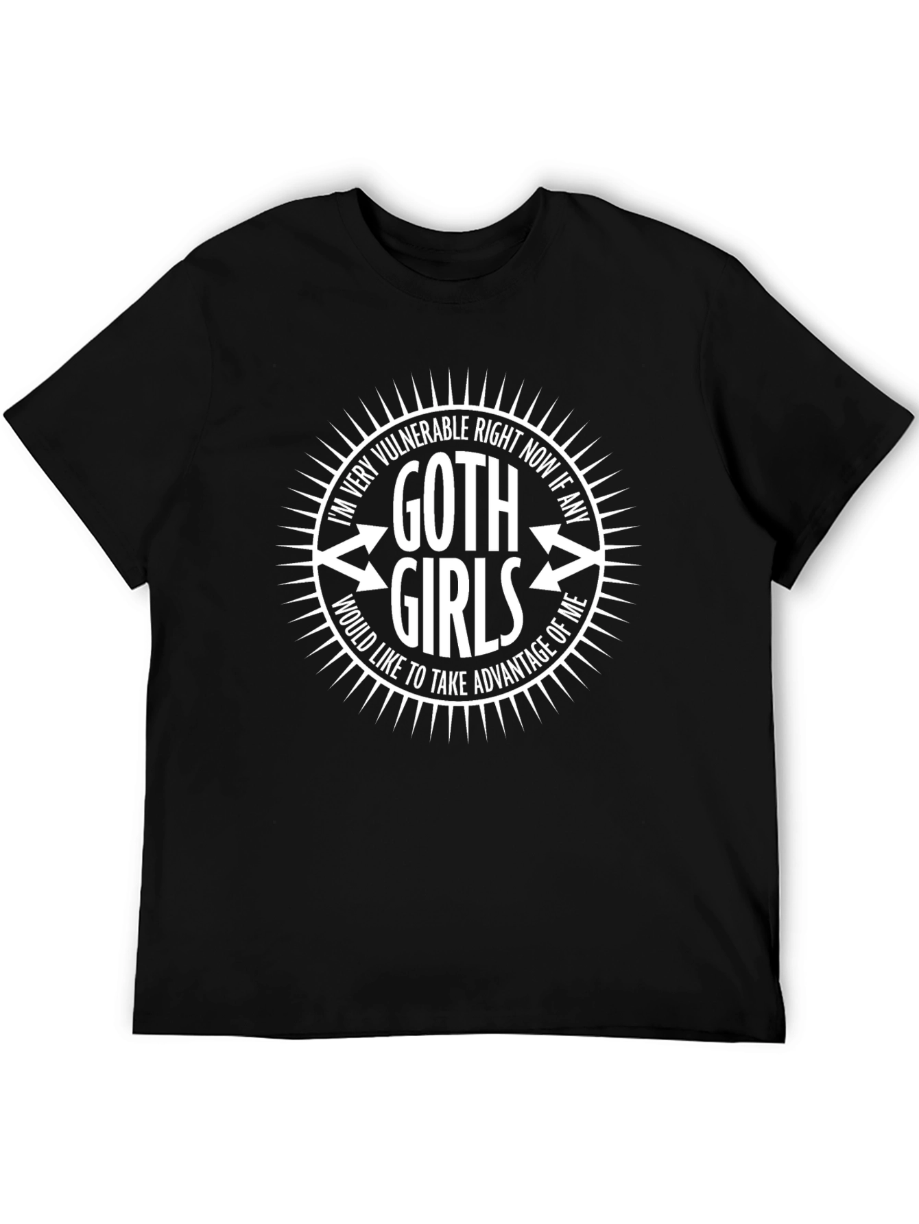 Vulnerable Goth Girls Graphic Tee - Black