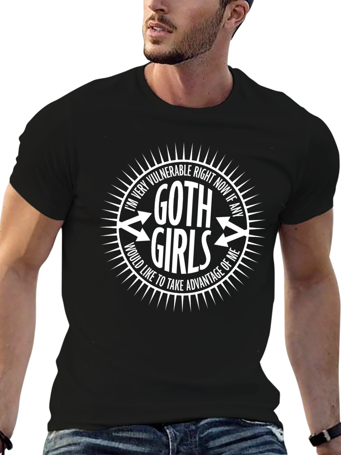 Vulnerable Goth Girls Graphic Tee - Black
