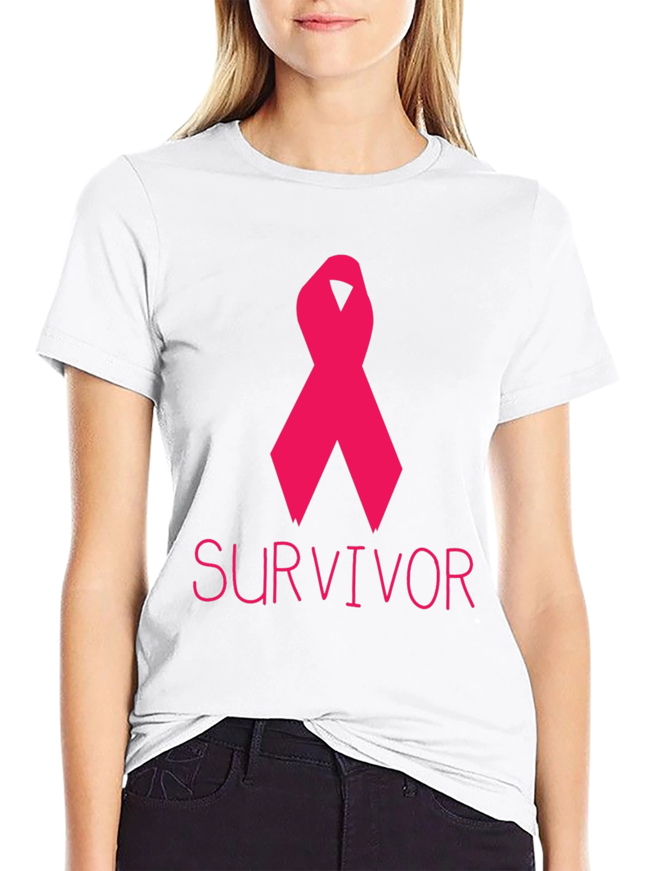 Breast Cancer Survivor Ribbon Tee