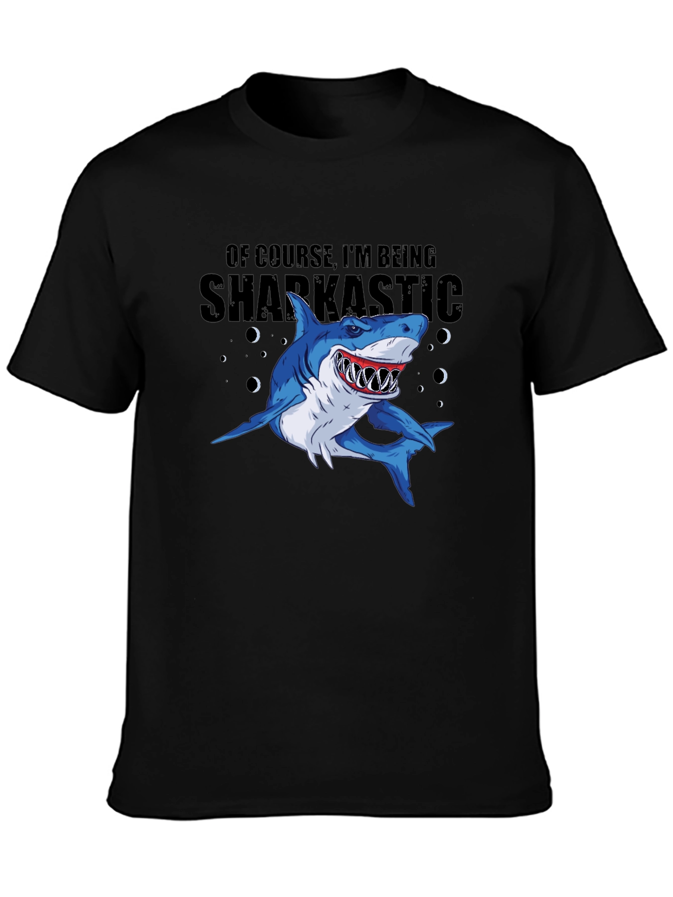 Sharkastic Graphic Print T-Shirt