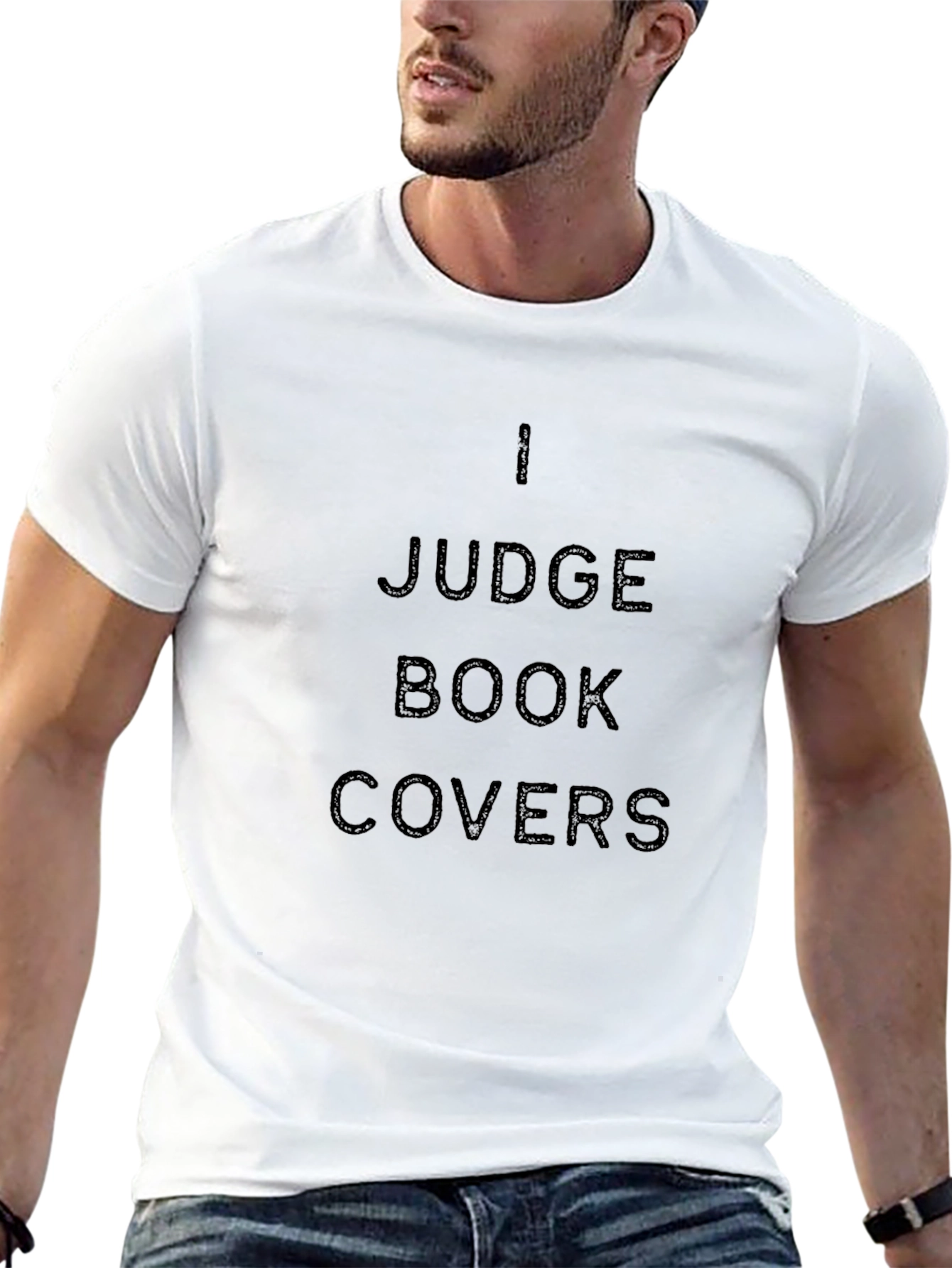 I Judge Book Covers Black T-Shirt