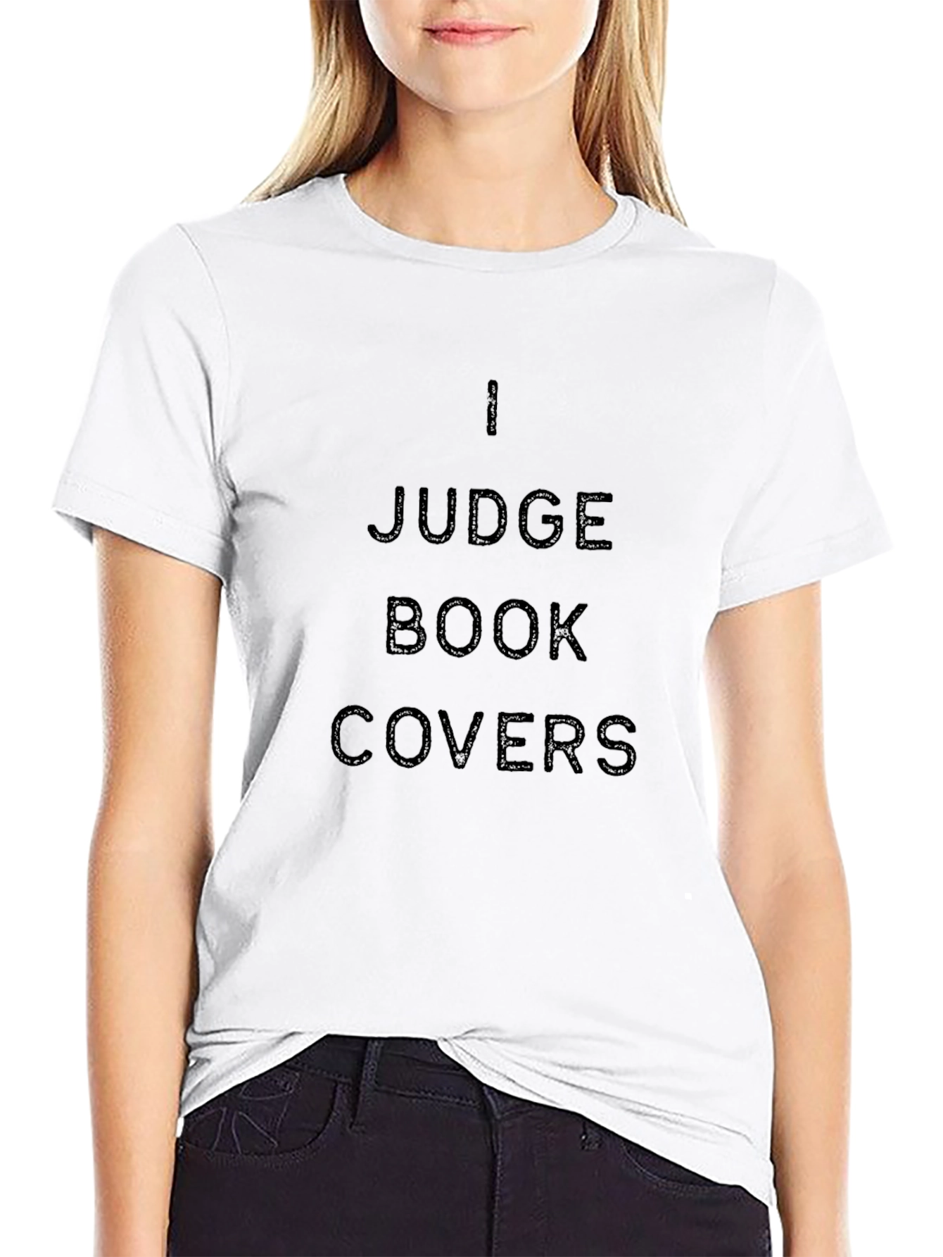 I Judge Book Covers Black T-Shirt