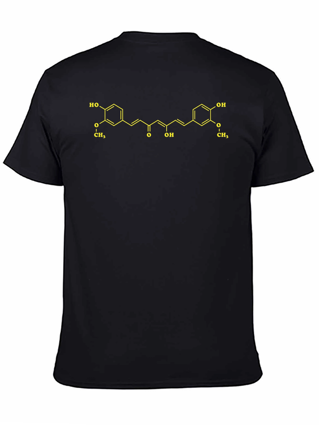 Curcumin Molecule Black T-Shirt