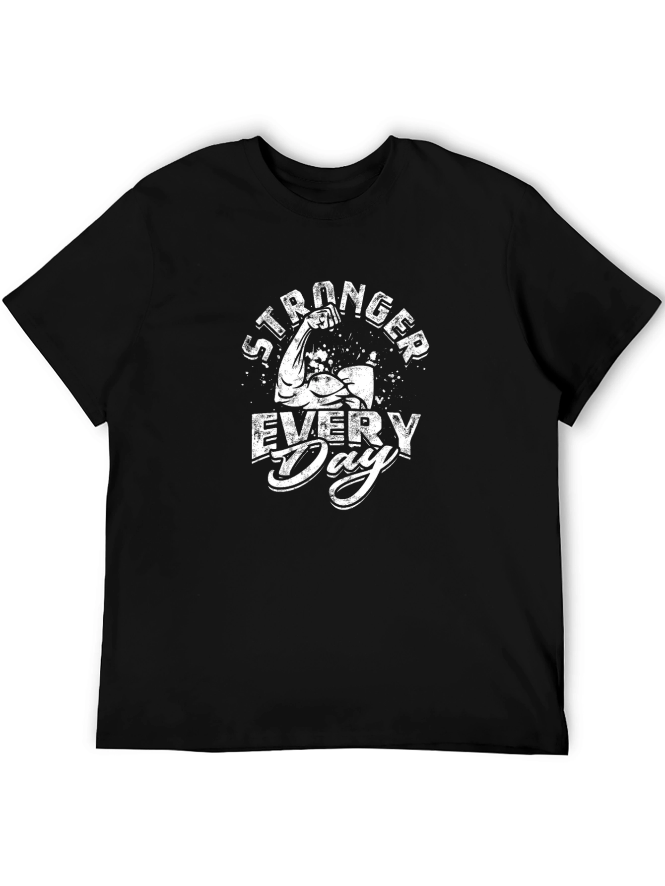 Stronger Every Day Graphic Tee - Black Casual T-Shirt