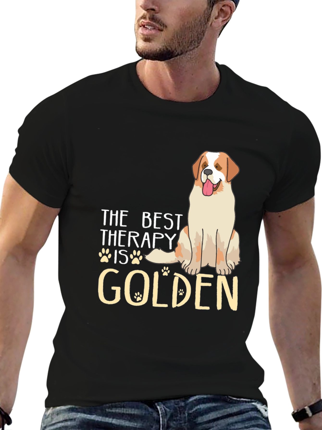 Golden Therapy T-Shirt - Dog Lover Apparel