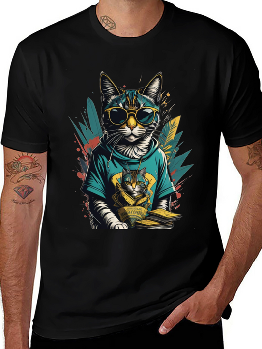 Cool Cat Graphic Tee - Stylish & Unique