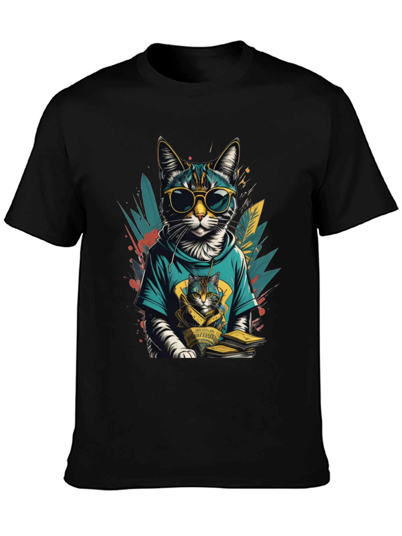 Cool Cat Graphic Tee - Stylish & Unique