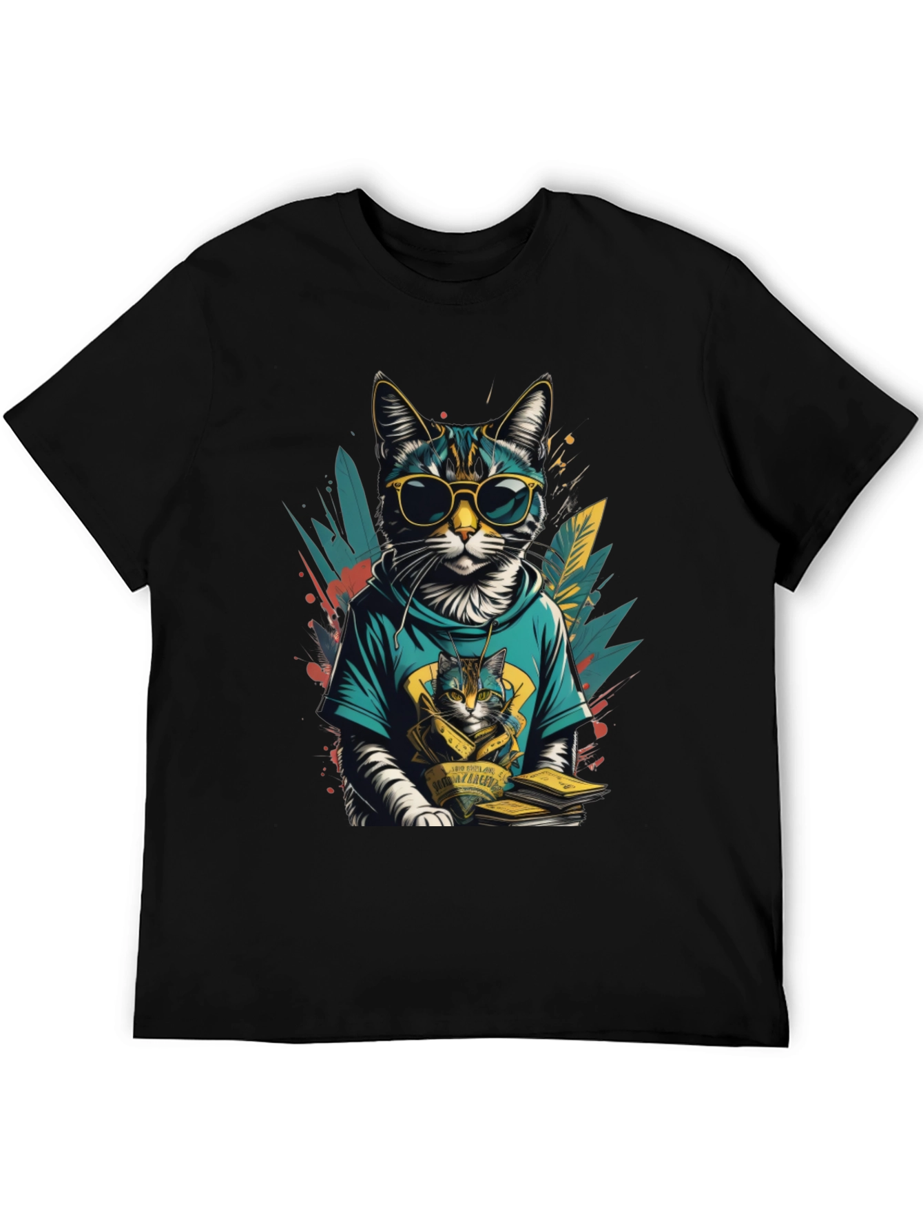 Cool Cat Graphic Tee - Stylish & Unique