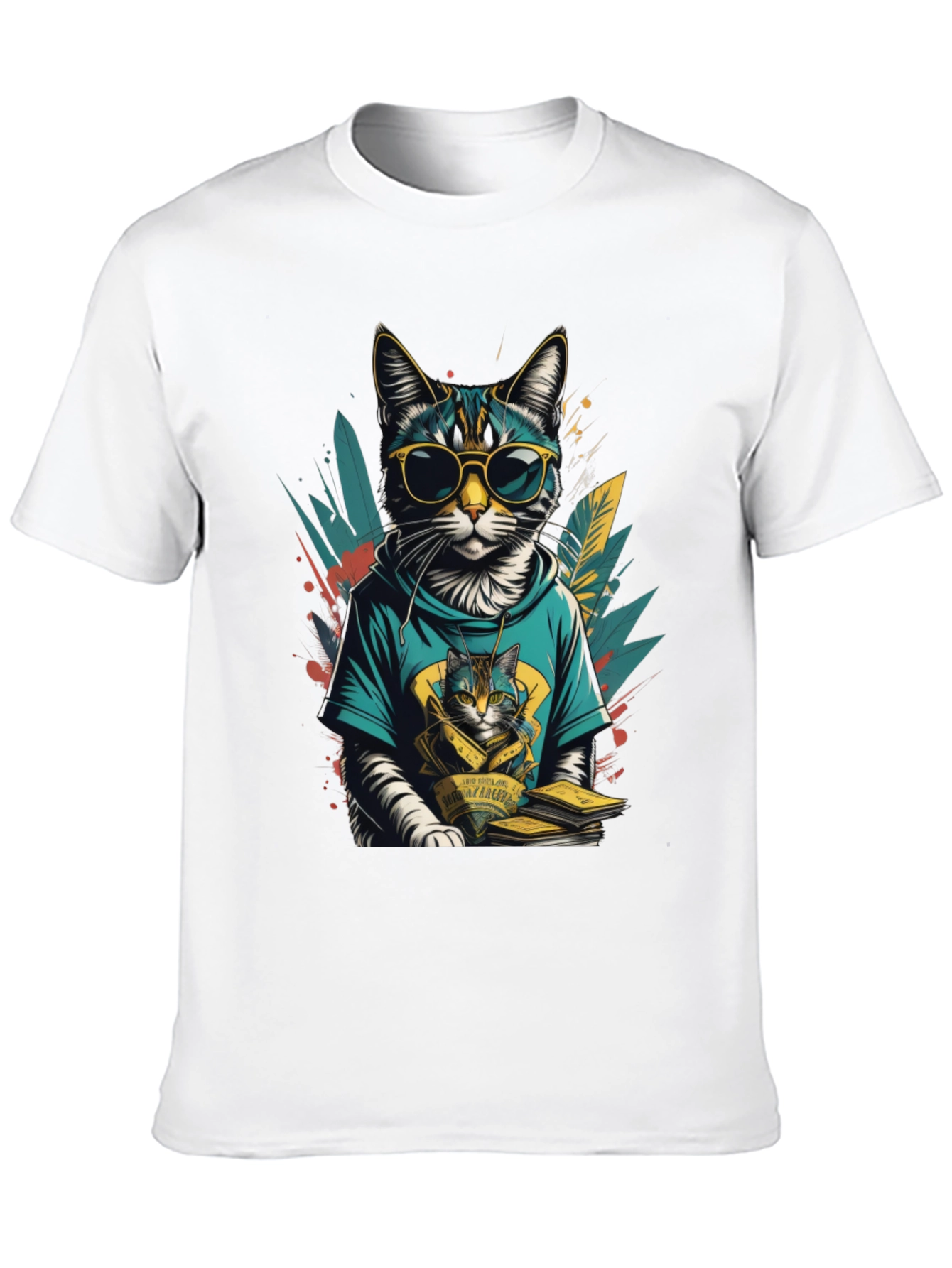Cool Cat Graphic Tee - Stylish & Unique
