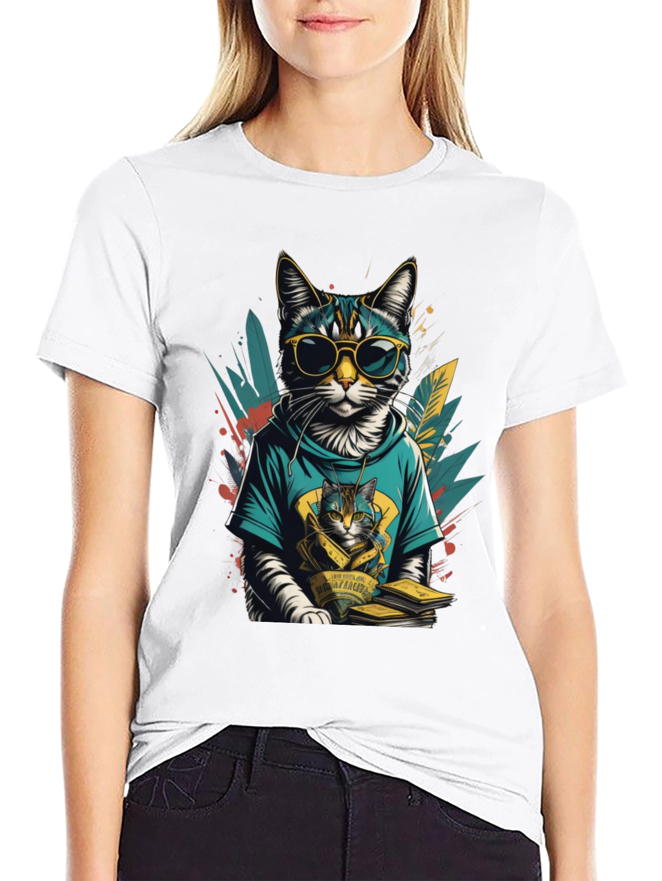 Cool Cat Graphic Tee - Stylish & Unique