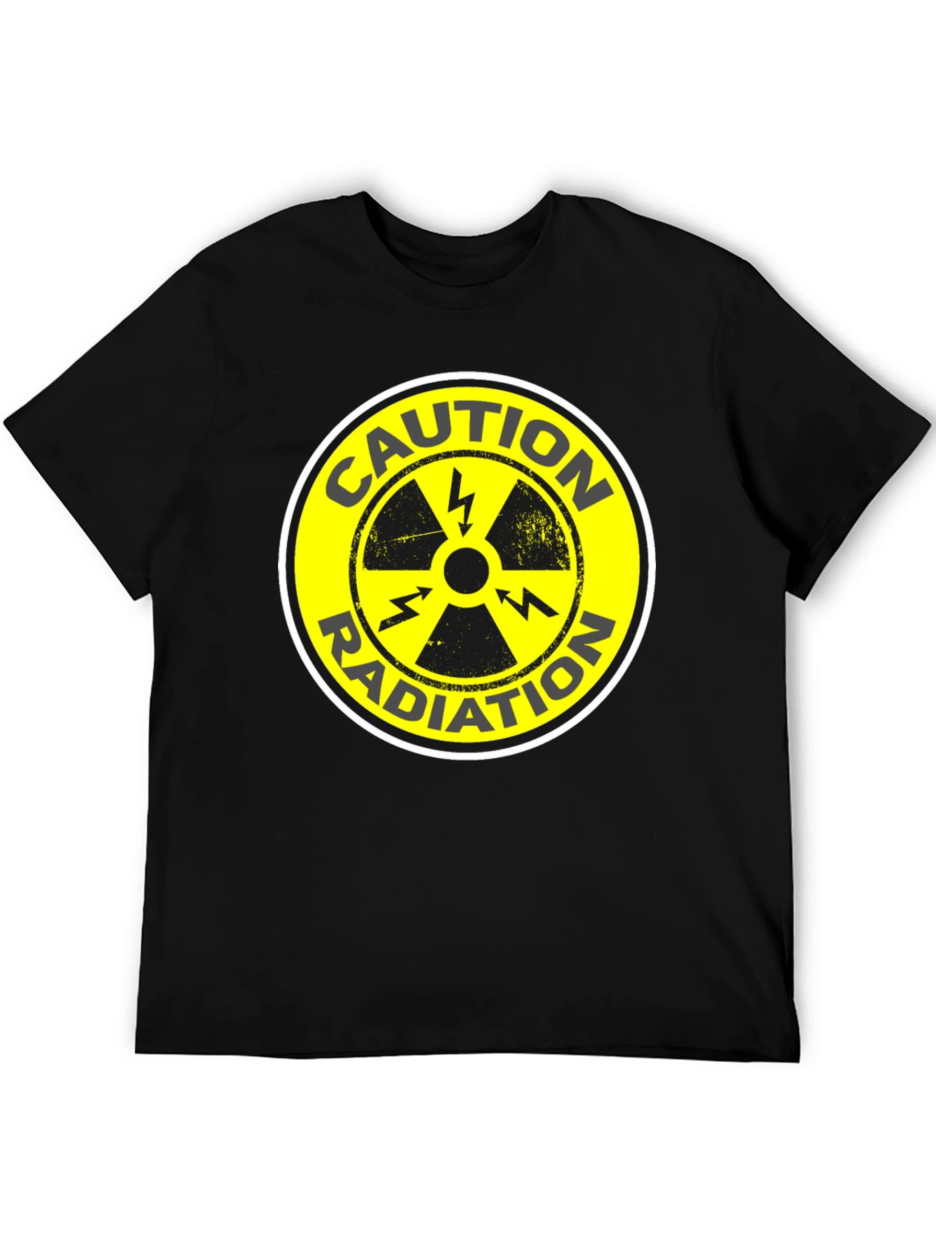 Caution Radiation Symbol Black T-Shirt
