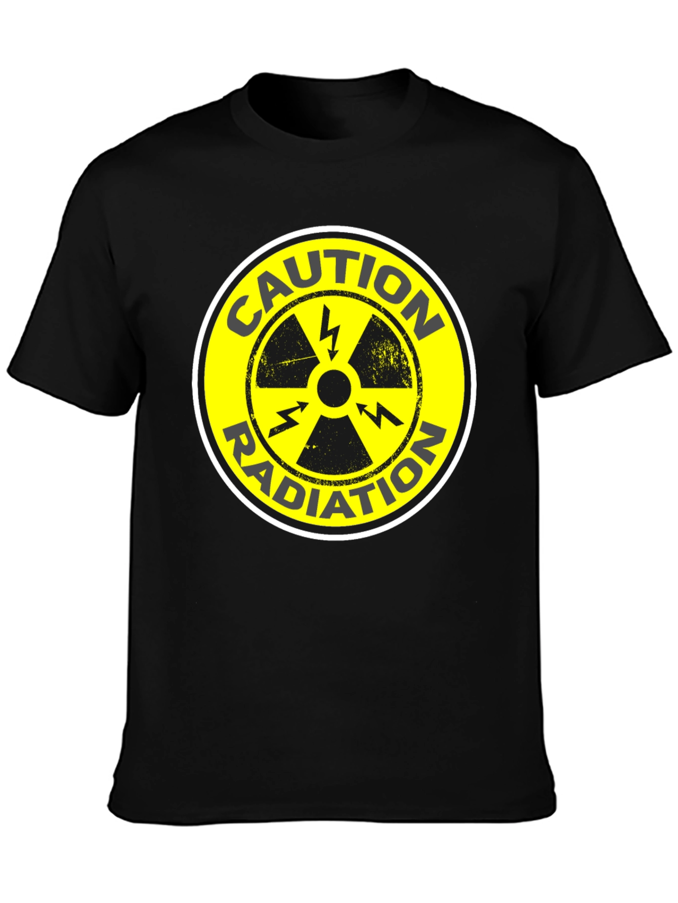 Caution Radiation Symbol Black T-Shirt
