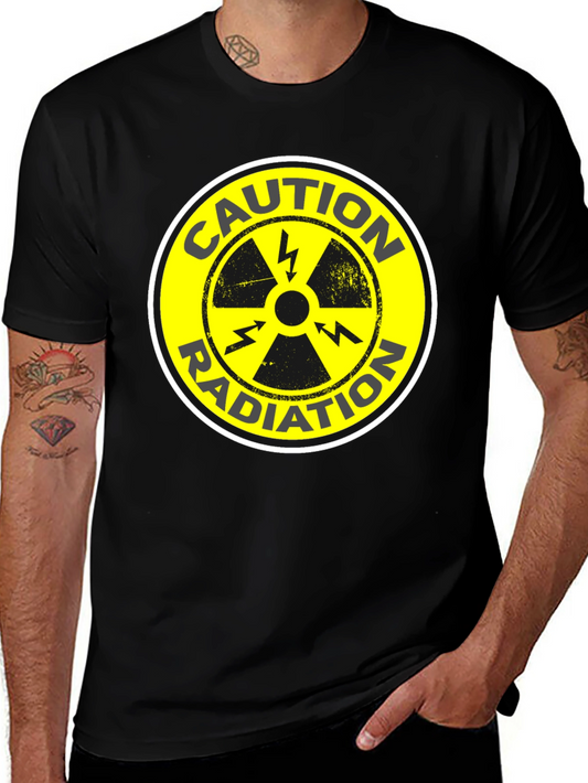Caution Radiation Symbol Black T-Shirt