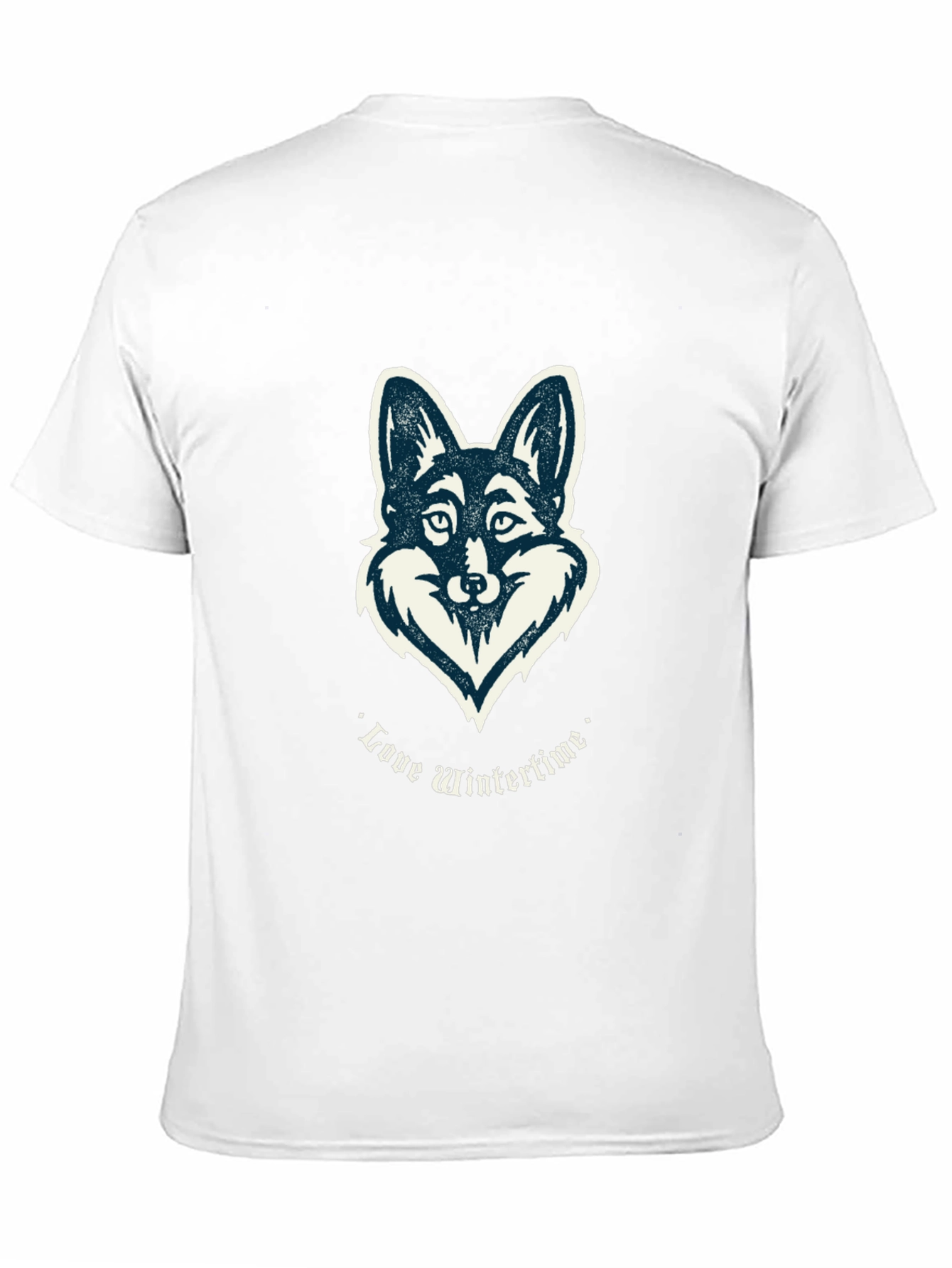 Love Wintertime Fox Graphic T-Shirt - Black