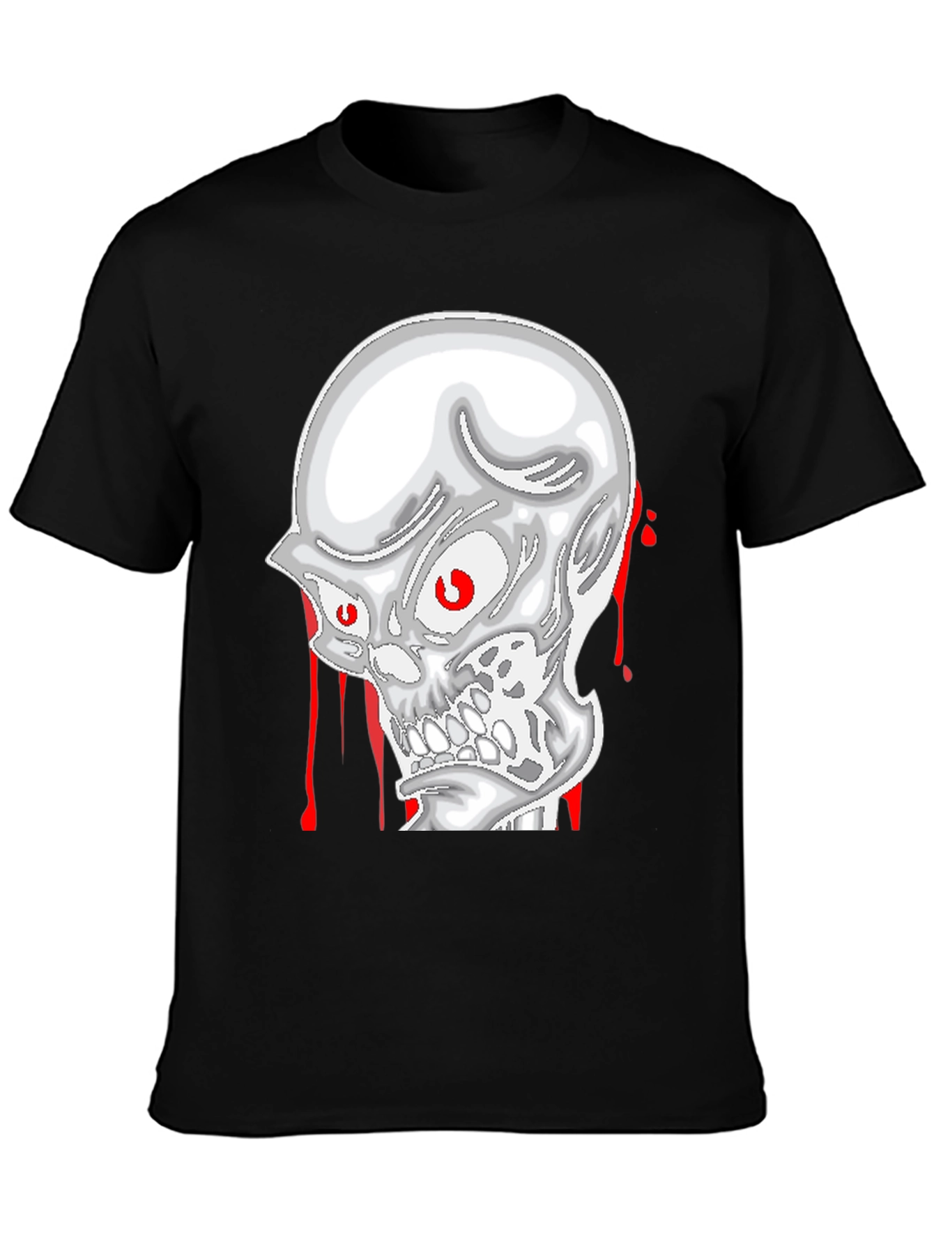Skull Graphic Tee - Mens Black Cotton T-Shirt