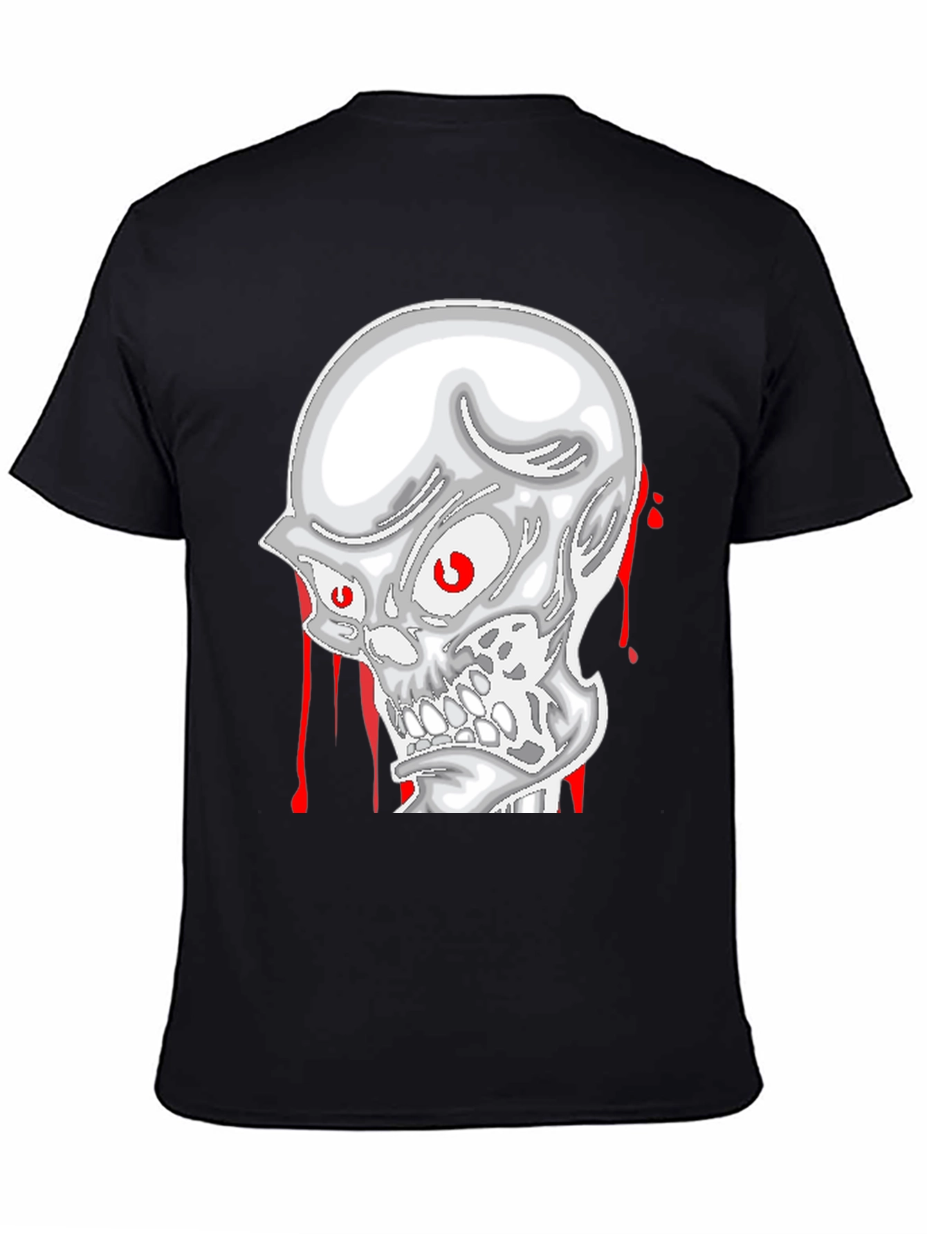 Skull Graphic Tee - Mens Black Cotton T-Shirt