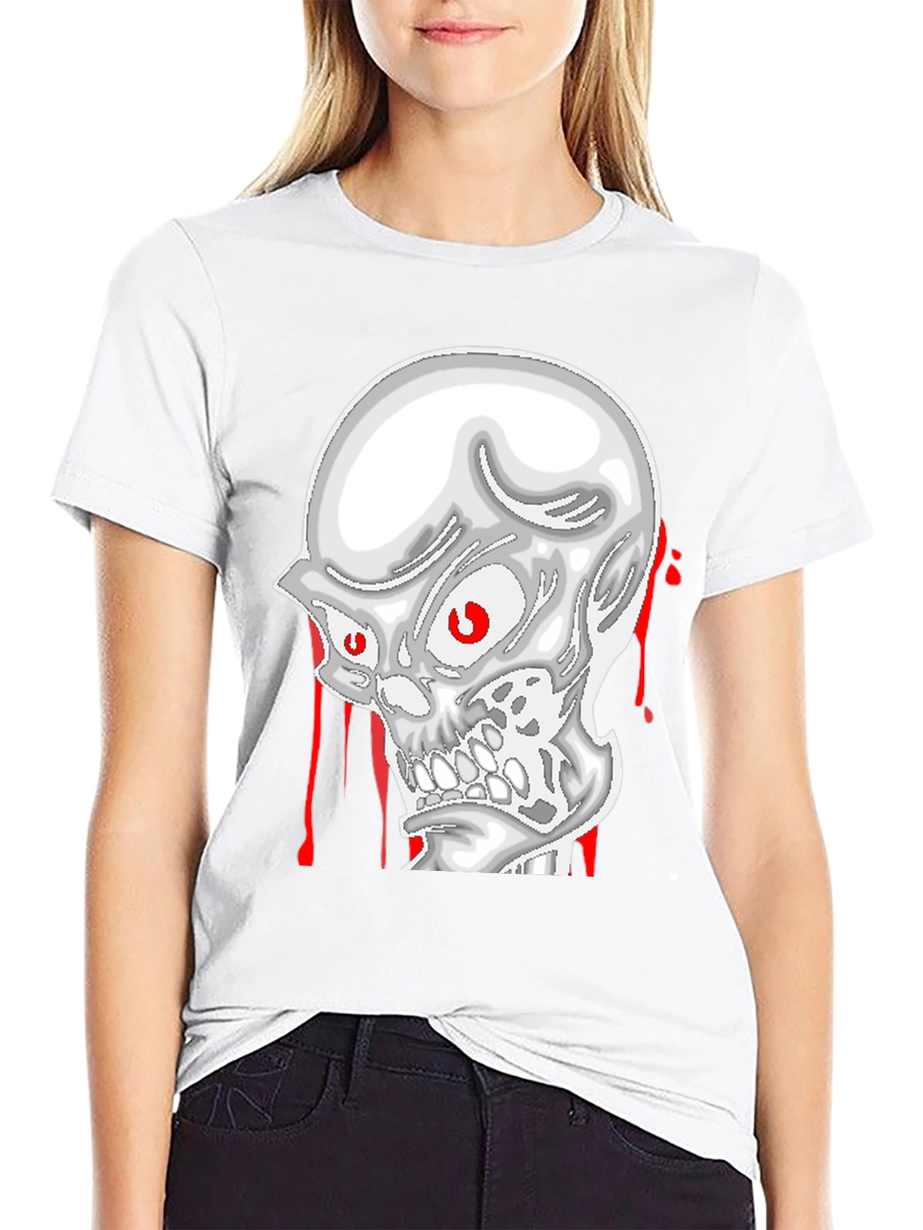 Skull Graphic Tee - Mens Black Cotton T-Shirt