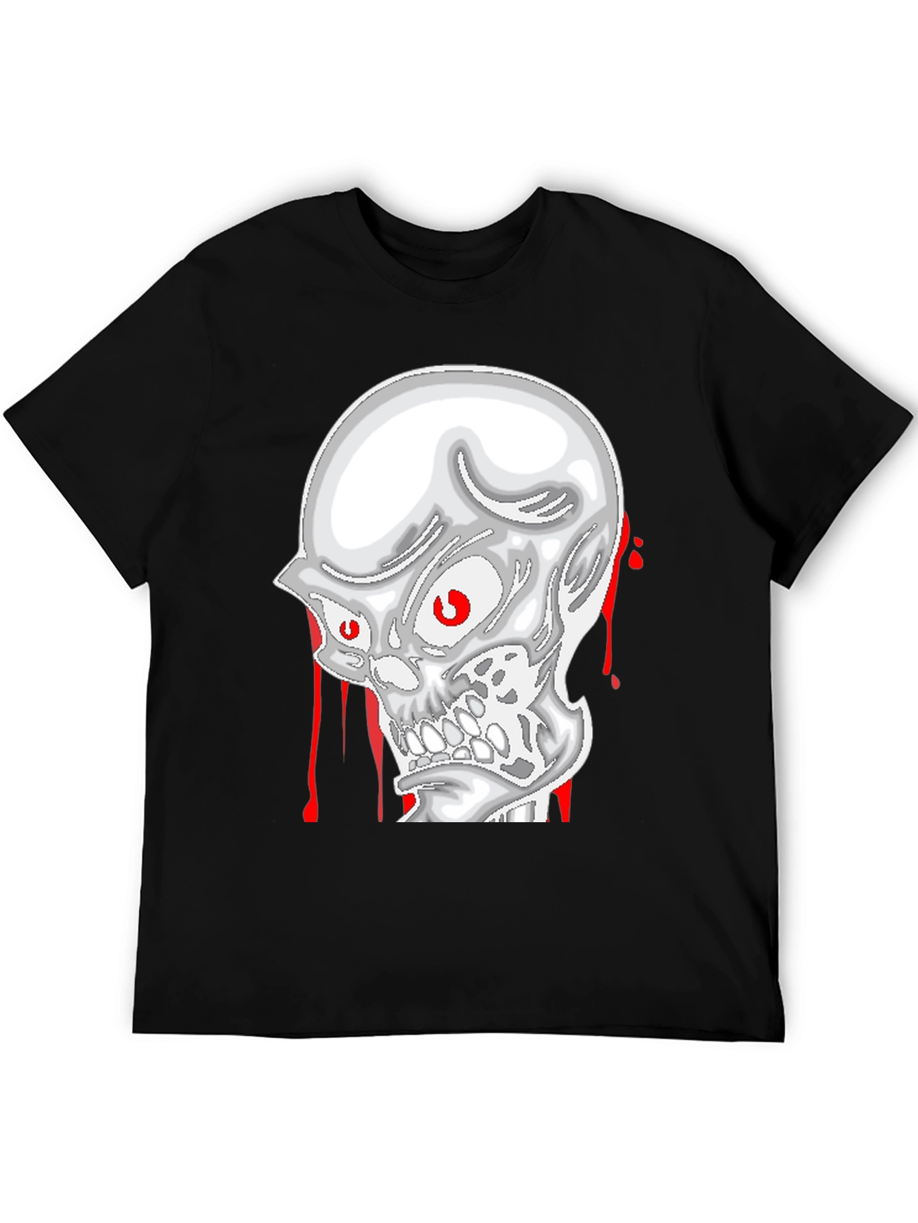 Skull Graphic Tee - Mens Black Cotton T-Shirt