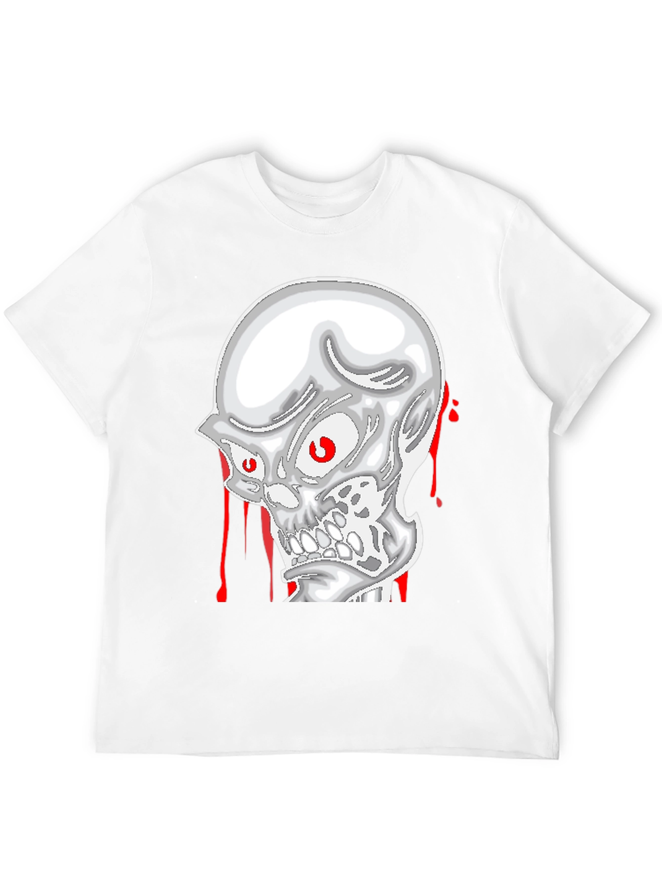 Skull Graphic Tee - Mens Black Cotton T-Shirt