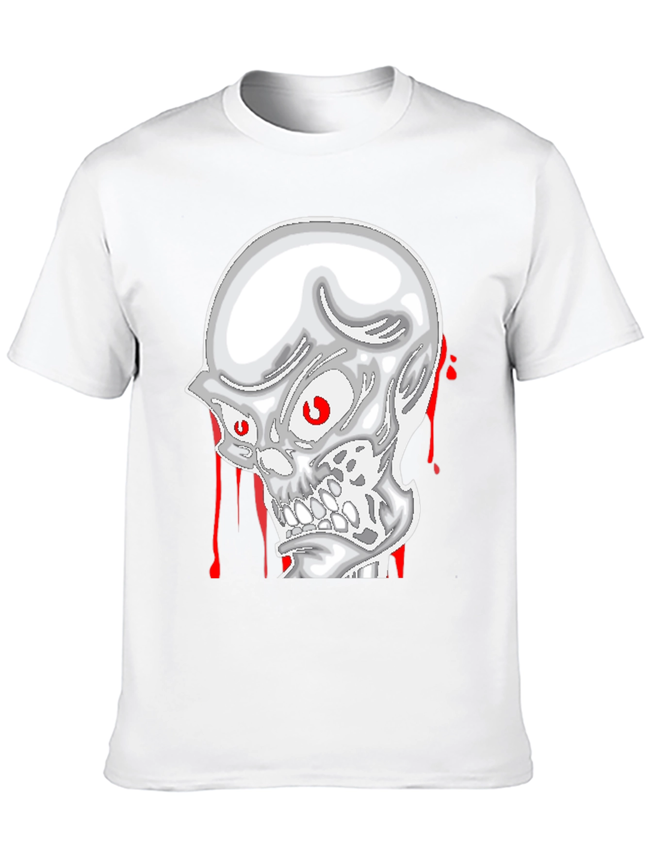 Skull Graphic Tee - Mens Black Cotton T-Shirt