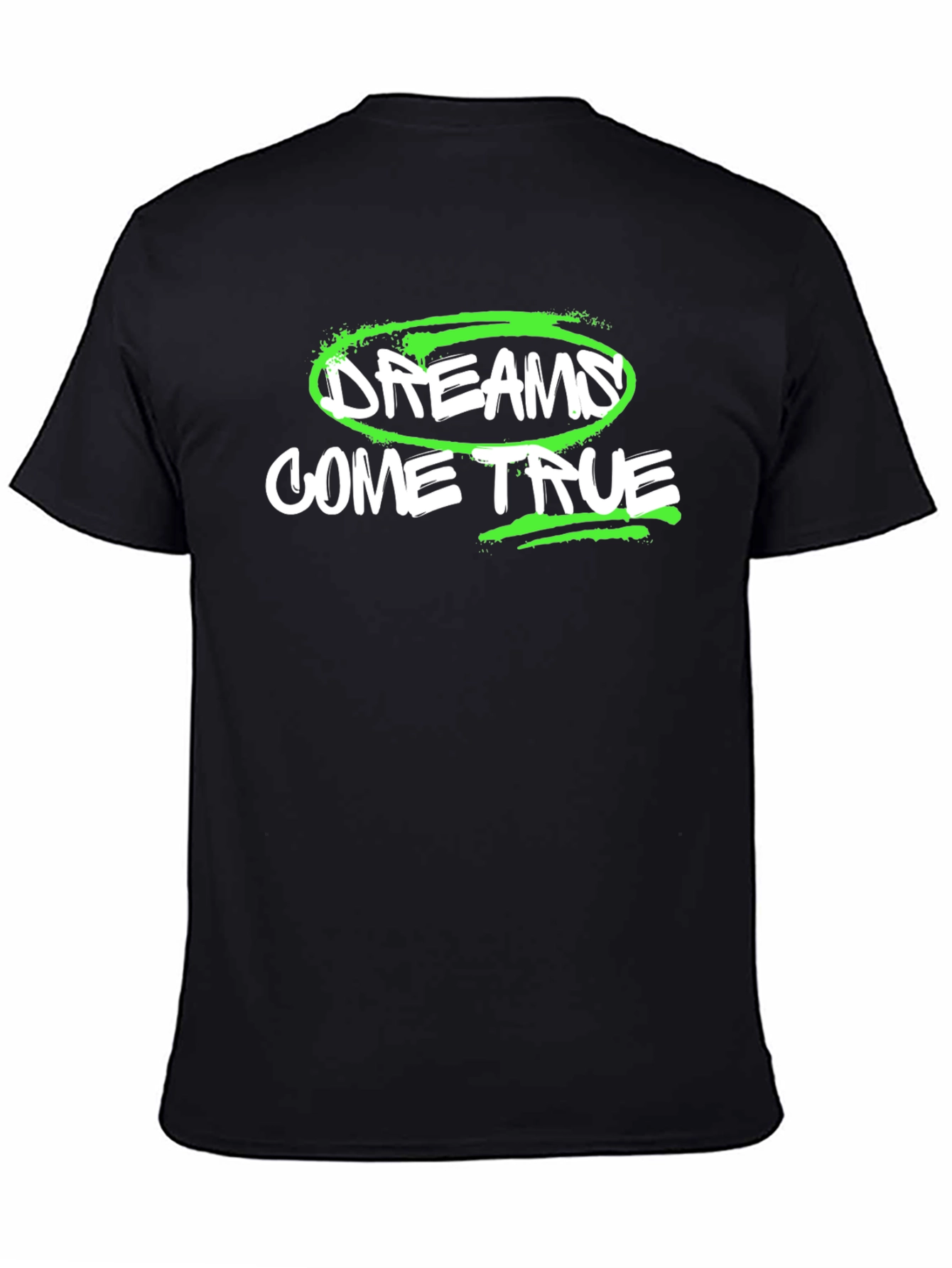 Dreams Come True Graphic Tee - Black Cotton T-Shirt
