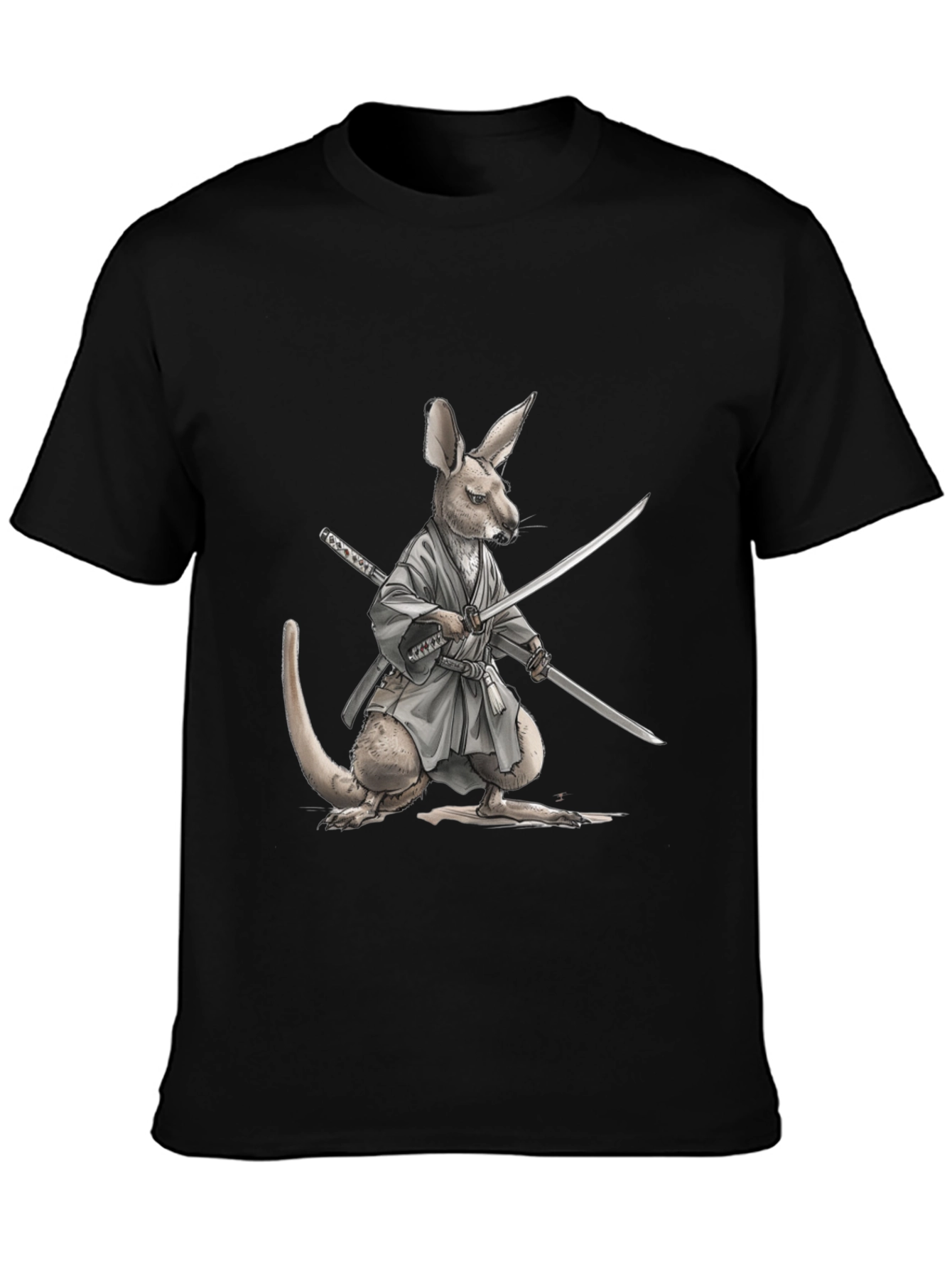 Kangaroo Samurai T-Shirt - Martial Arts Funny Tee