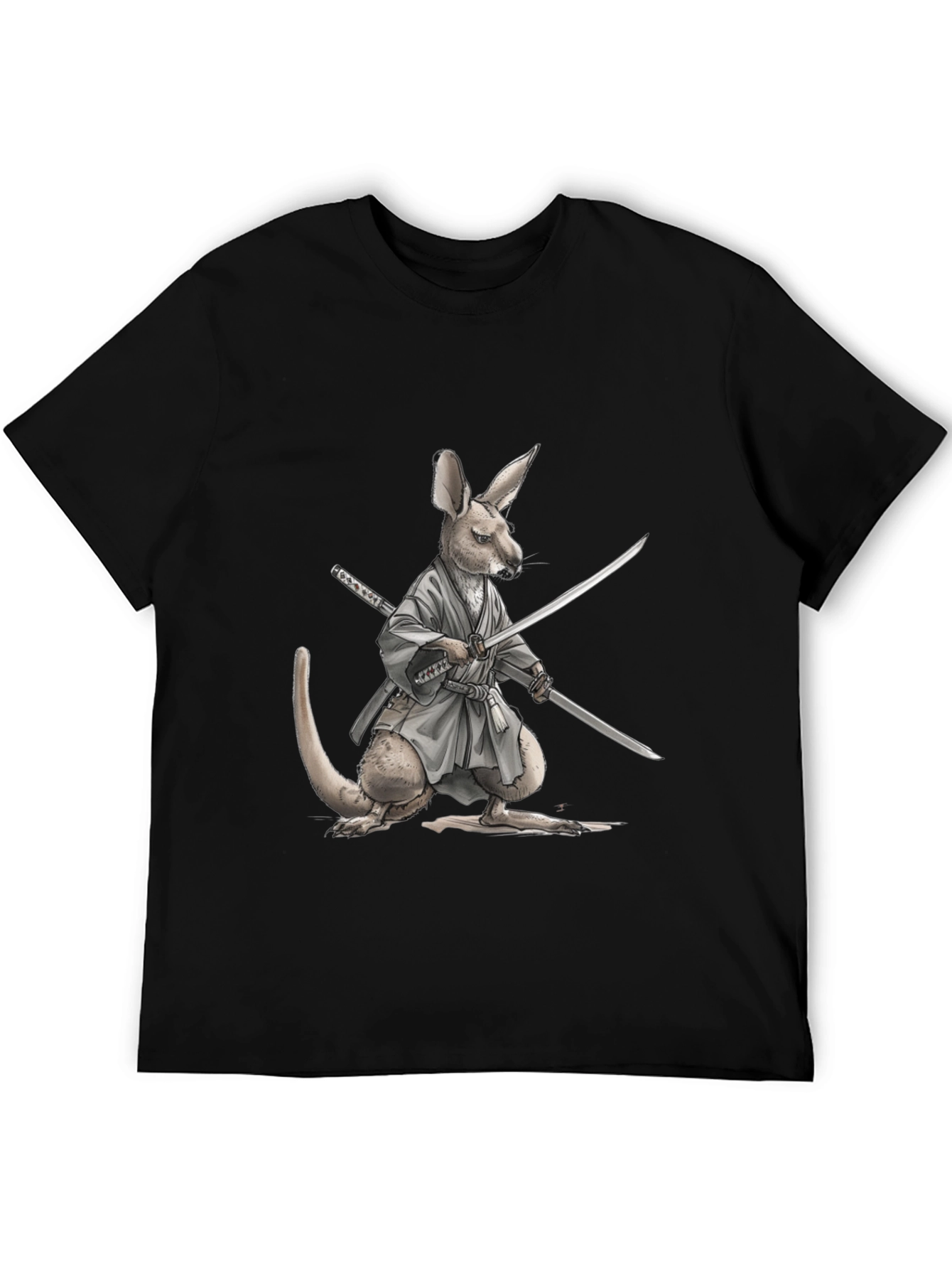 Kangaroo Samurai T-Shirt - Martial Arts Funny Tee