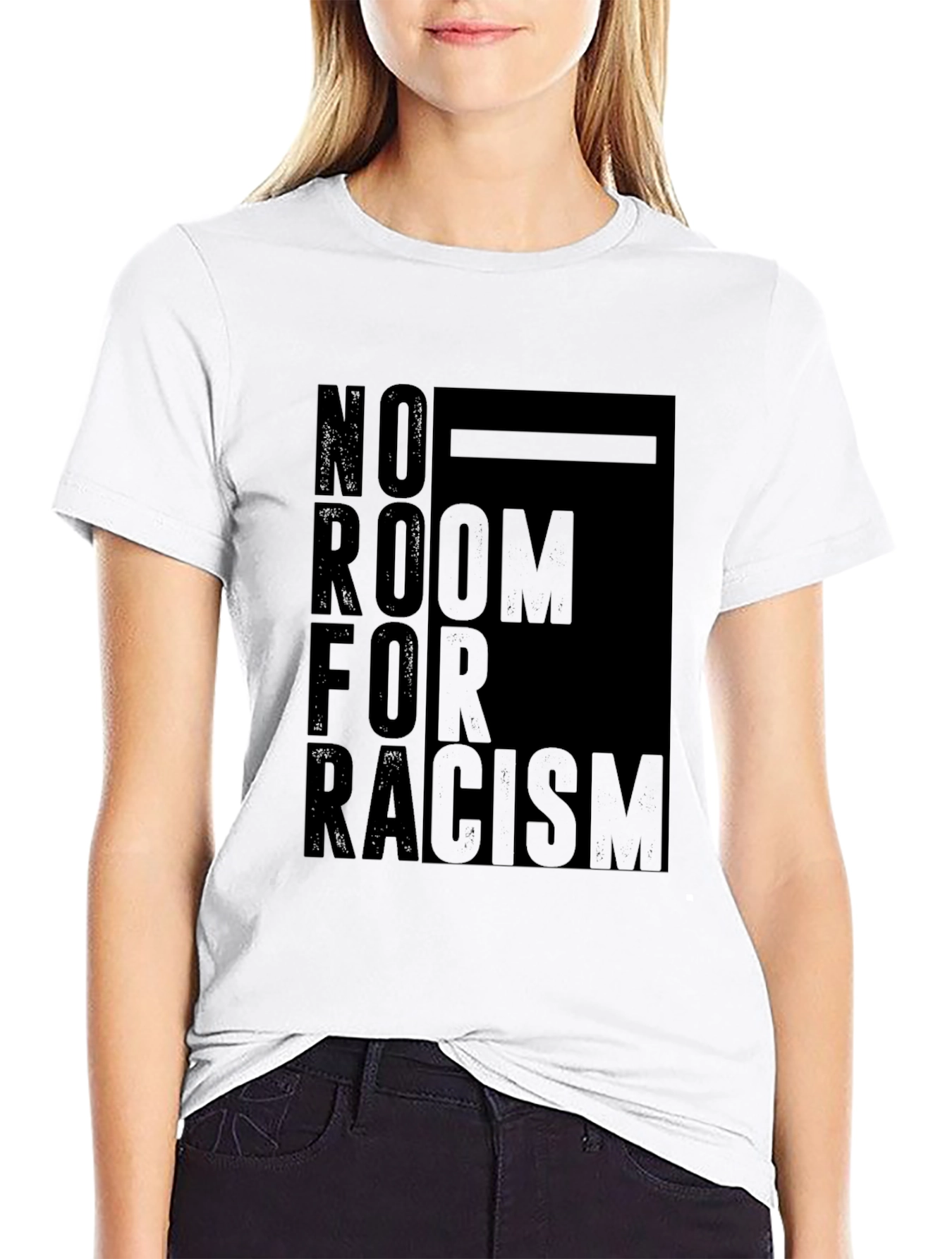 No Room For Racism Graphic Tee - Black