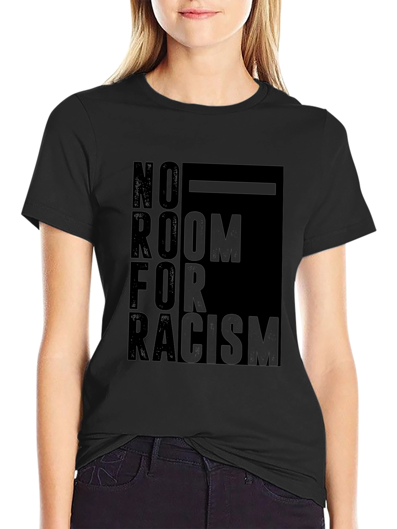 No Room For Racism Graphic Tee - Black