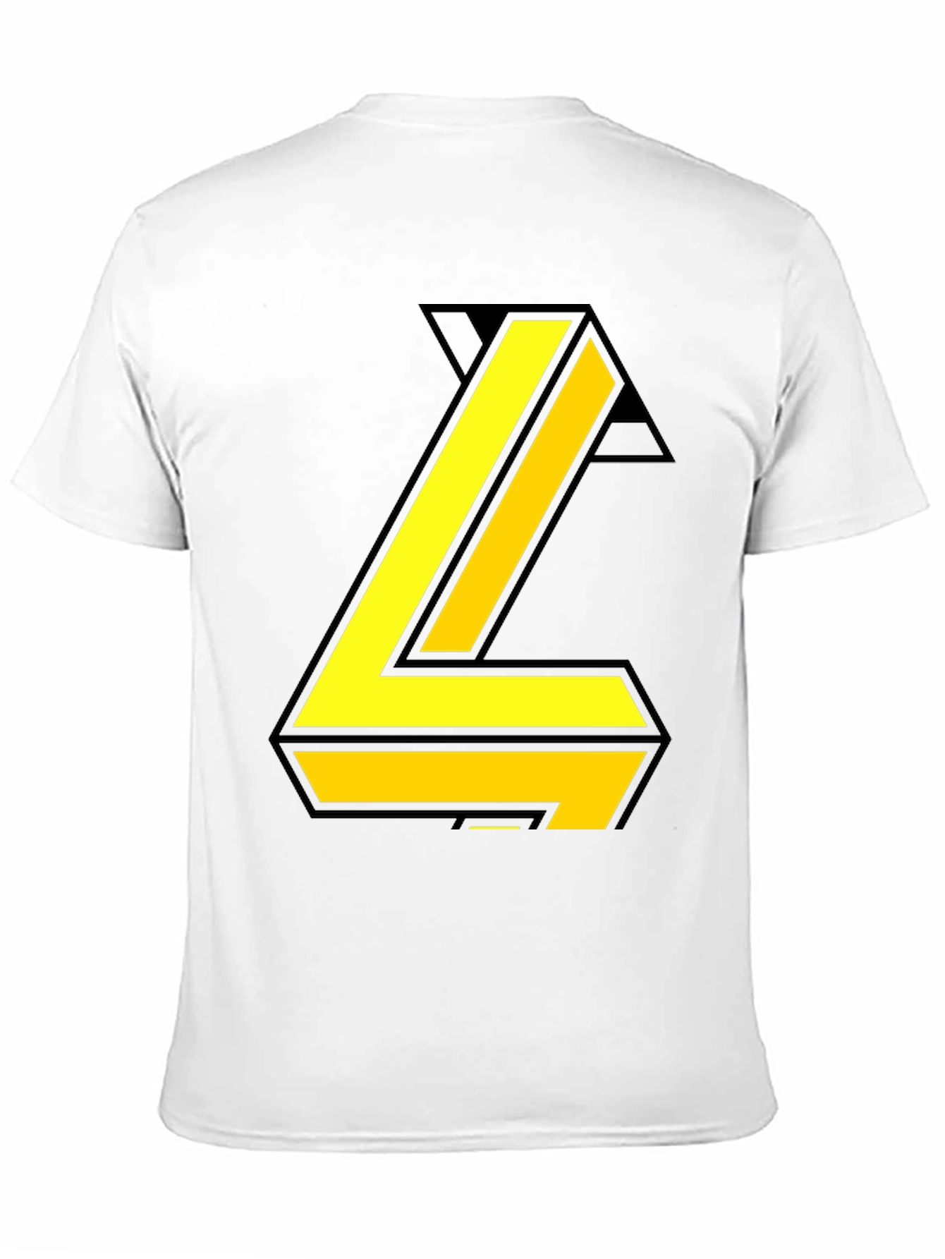 Bold Yellow Letter Graphic Black Tee