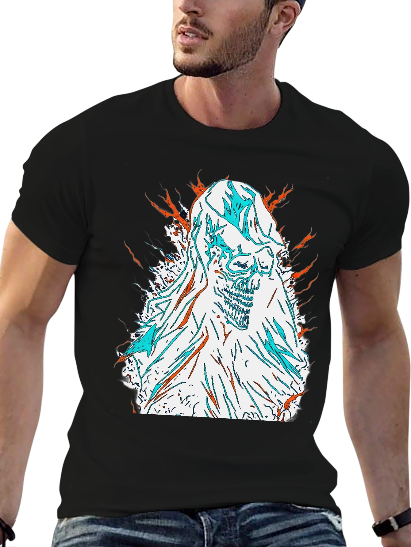 Skull Graphic Tee - Edgy Style