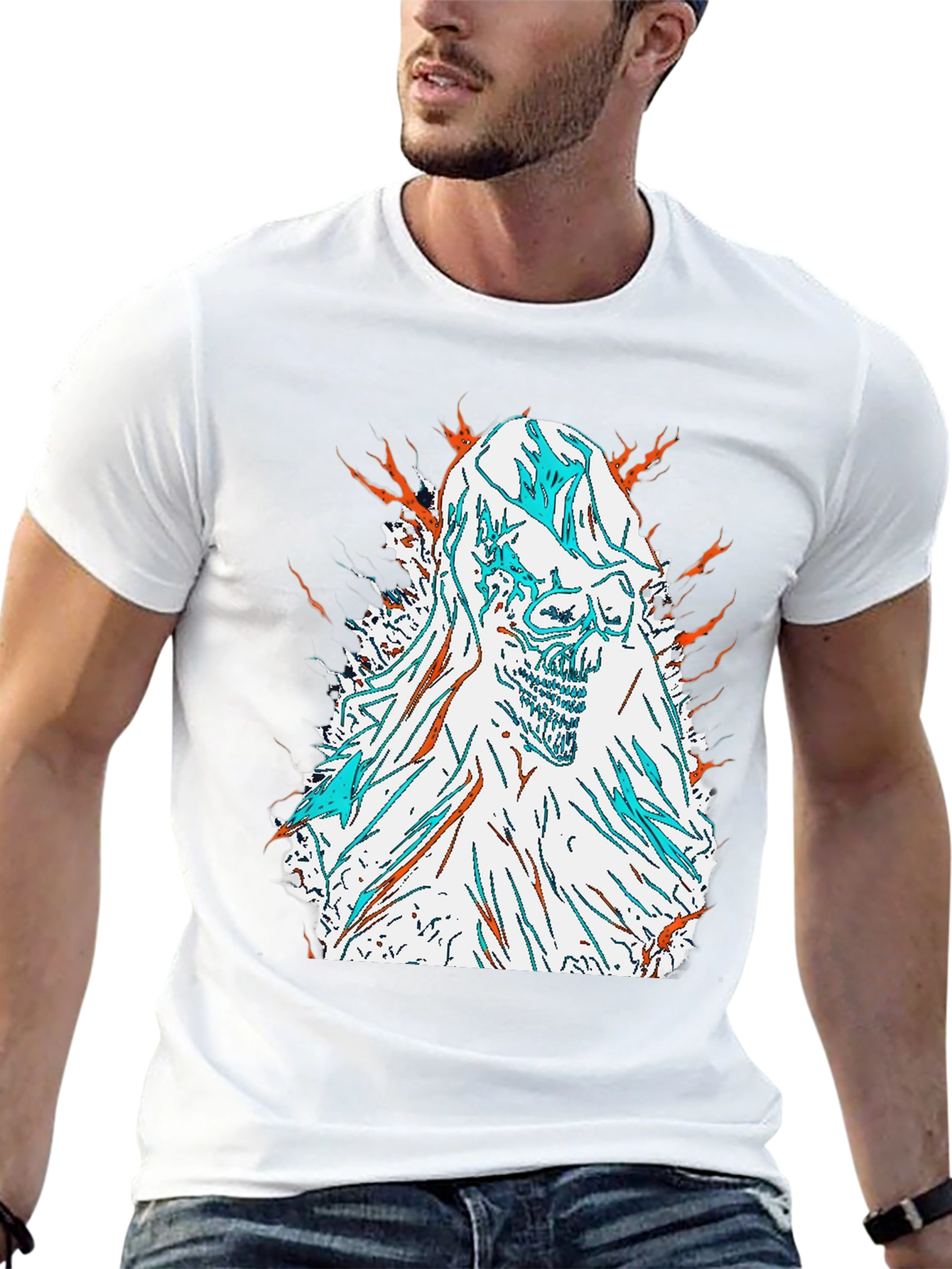 Skull Graphic Tee - Edgy Style