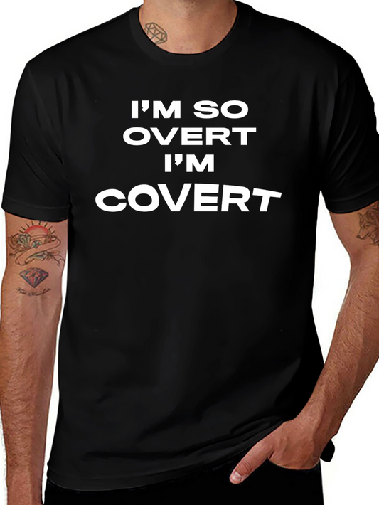 Overt/Covert Graphic T-Shirt - Black Crew Neck Tee