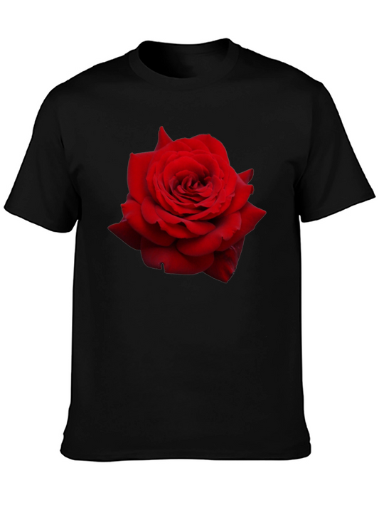 Red Rose Graphic T-Shirt - Floral Statement Tee