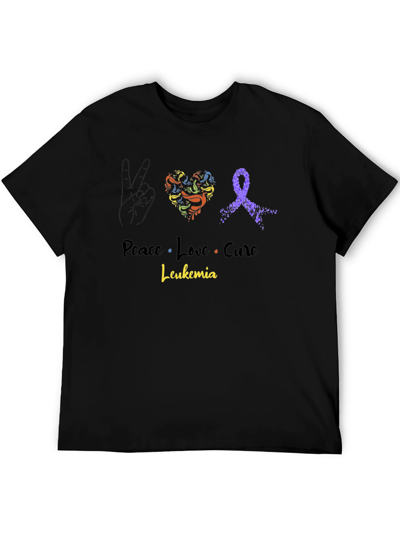 Peace Love Cure Leukemia Awareness T-Shirt