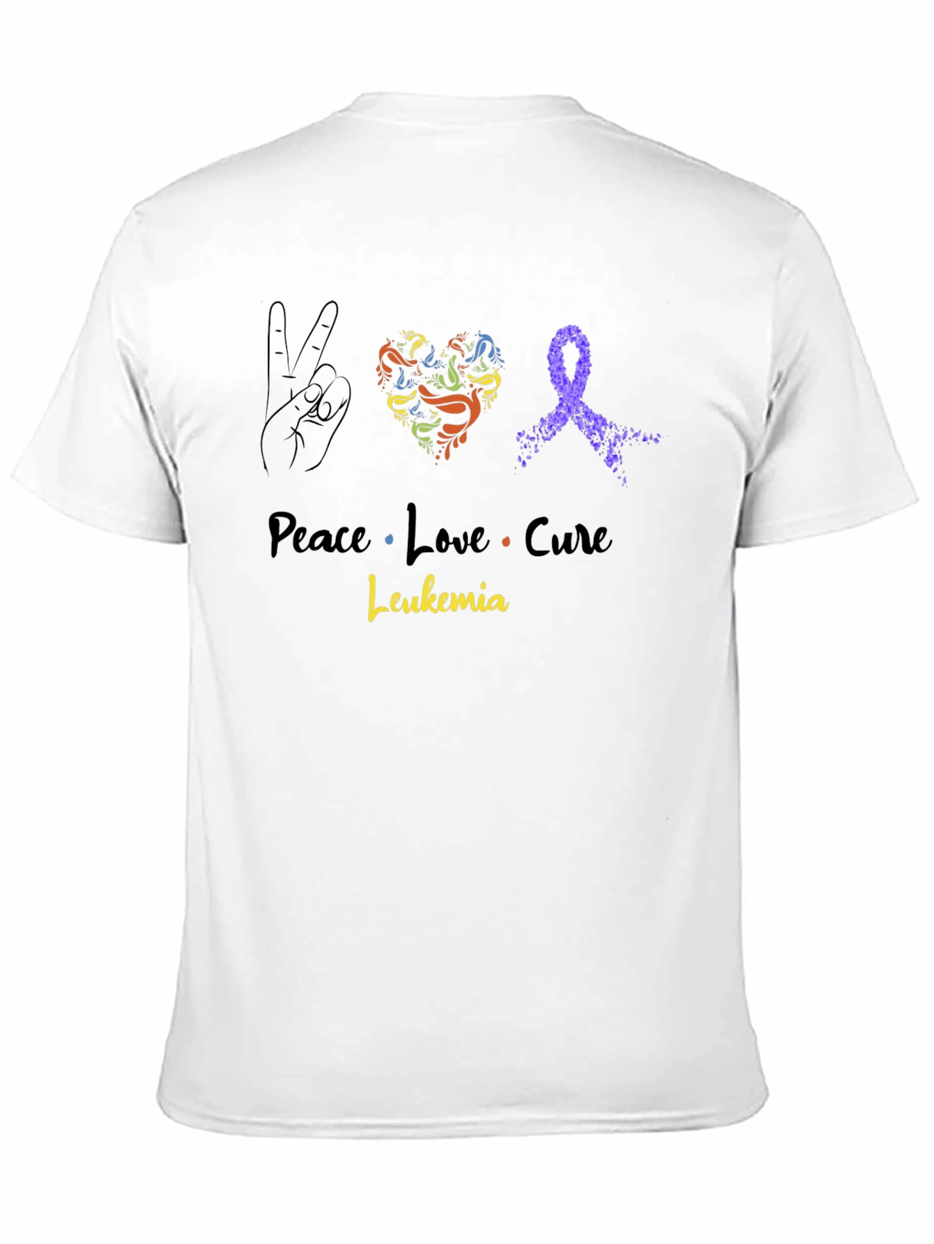 Peace Love Cure Leukemia Awareness T-Shirt