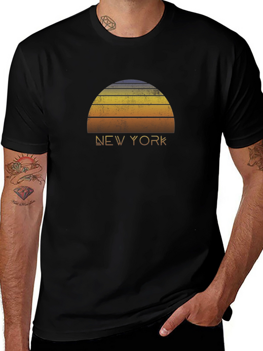 Vintage New York Sunset Graphic T-Shirt