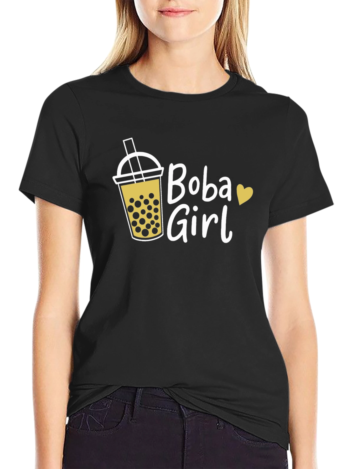 Boba Girl Graphic Tee - Cute Bubble Tea Shirt