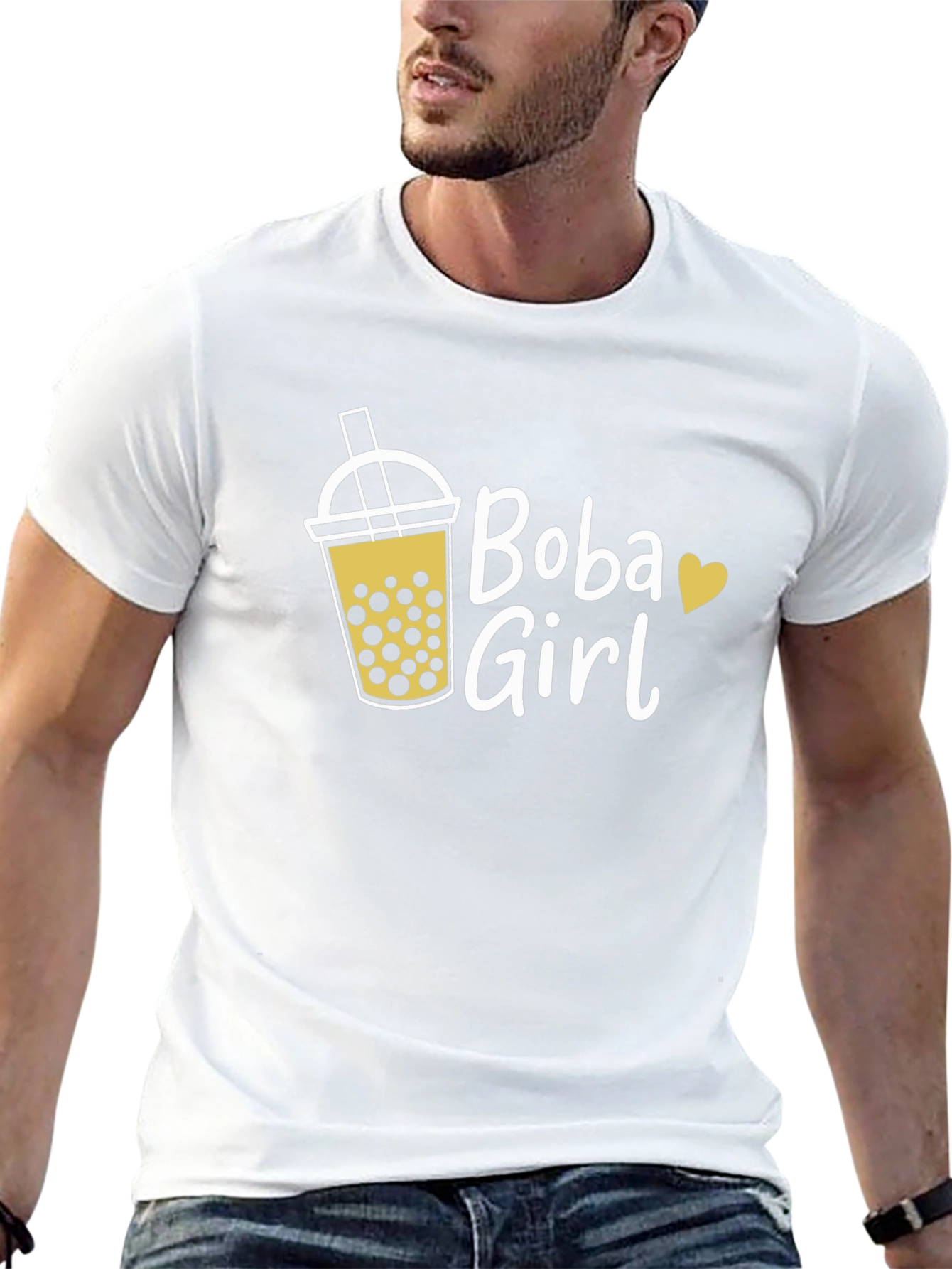 Boba Girl Graphic Tee - Cute Bubble Tea Shirt