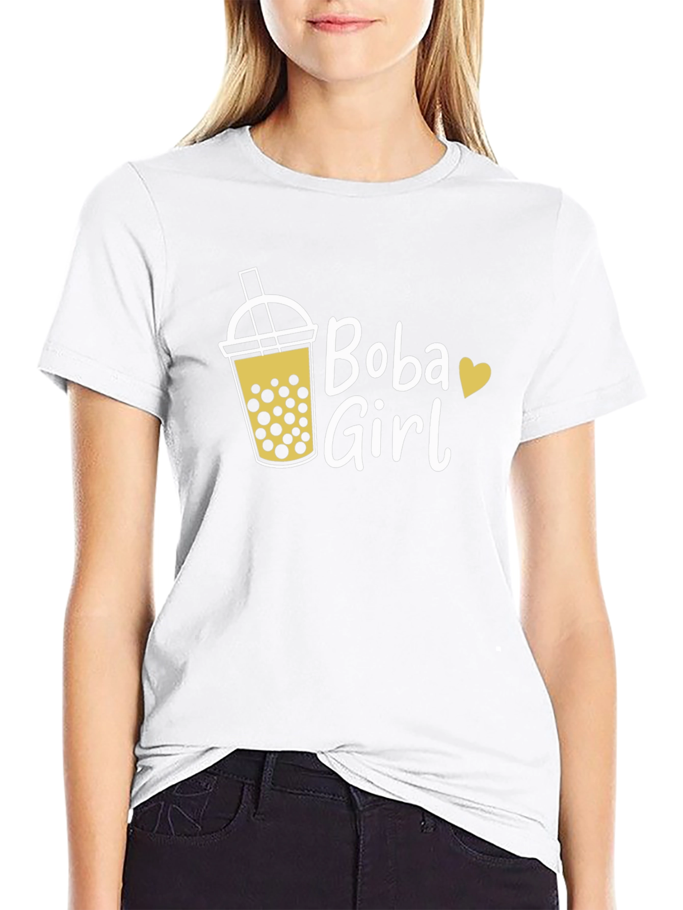 Boba Girl Graphic Tee - Cute Bubble Tea Shirt