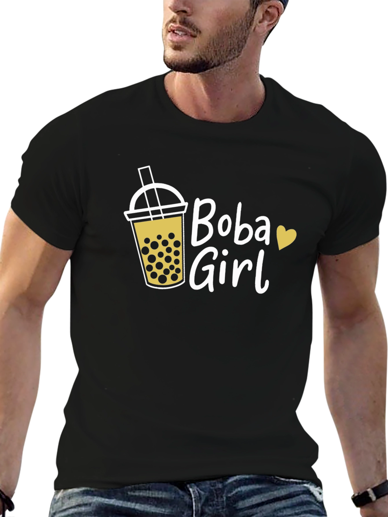 Boba Girl Graphic Tee - Cute Bubble Tea Shirt