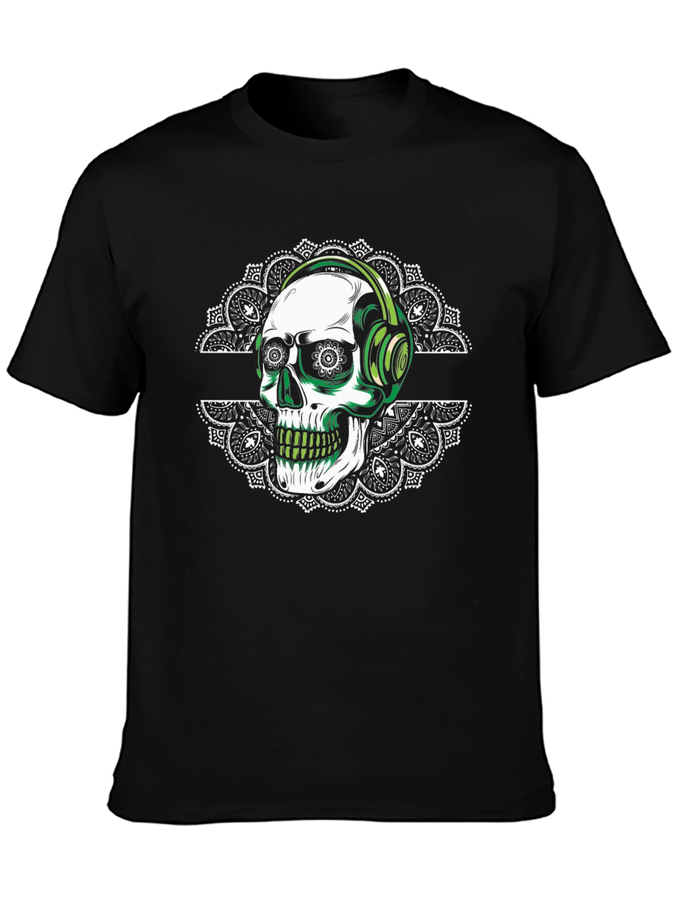 Skull Headphones Graphic T-Shirt